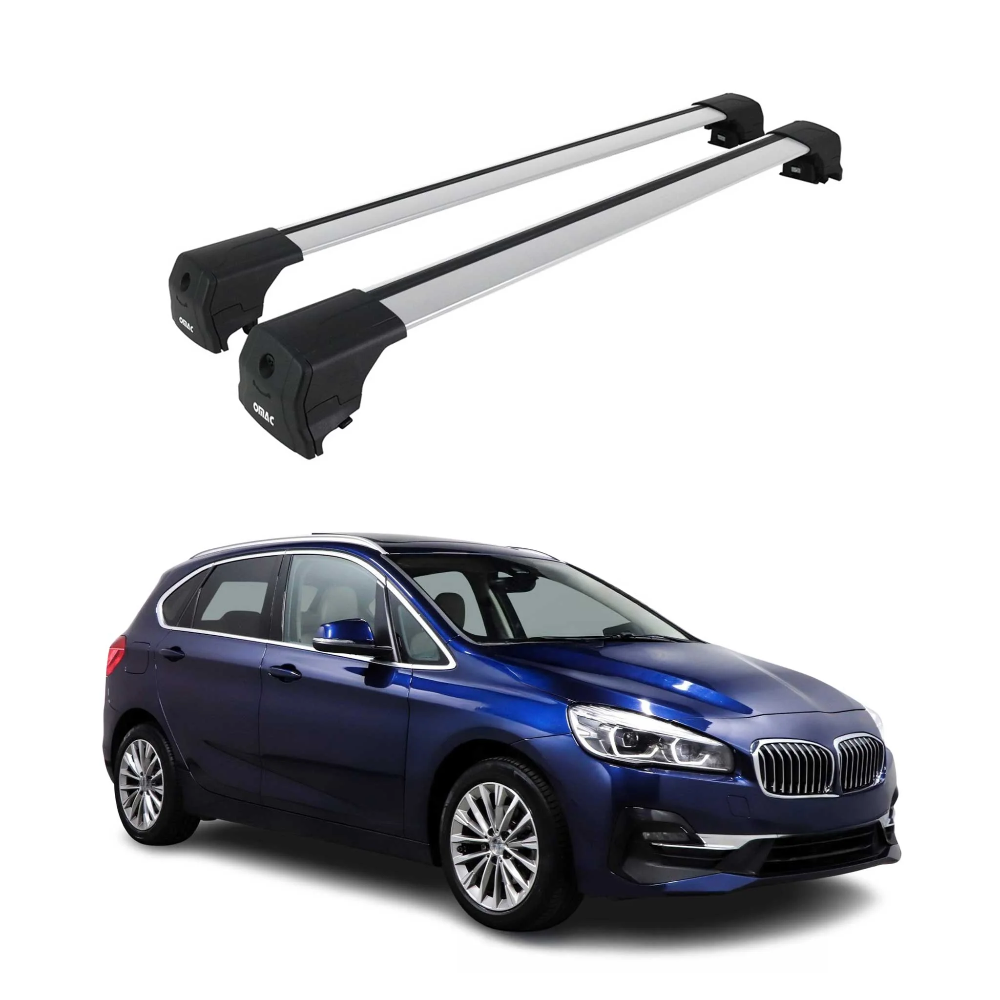 Dachträger Gepäckträger für BMW 2er F45 Active Tourer 2014-2024 ABE Alu Grau