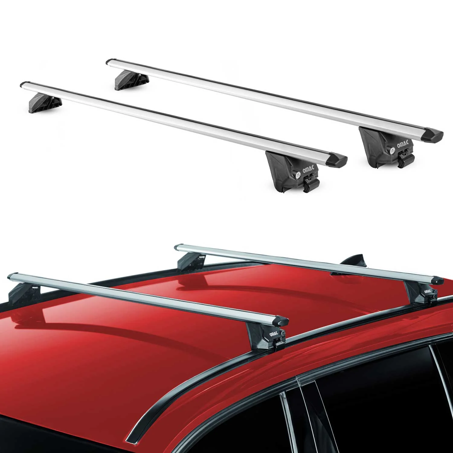 Dachträger Grundtäger für Ford Edge 2016-2021 100kg Aluminium Silber 2tlg ABE - Image 2