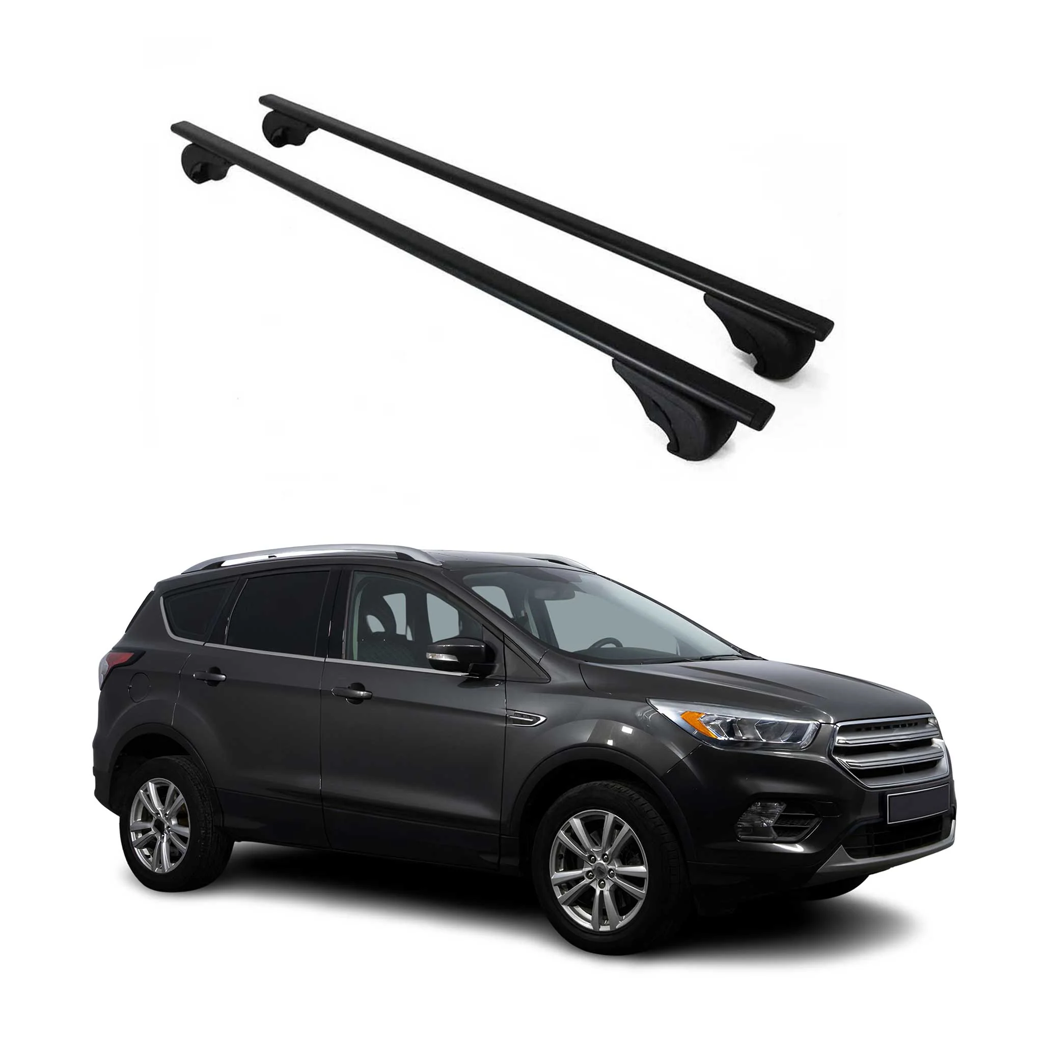 Dachträger Grundtäger für Ford Kuga II Titanium 2012-2019 75kg Metall Schwarz