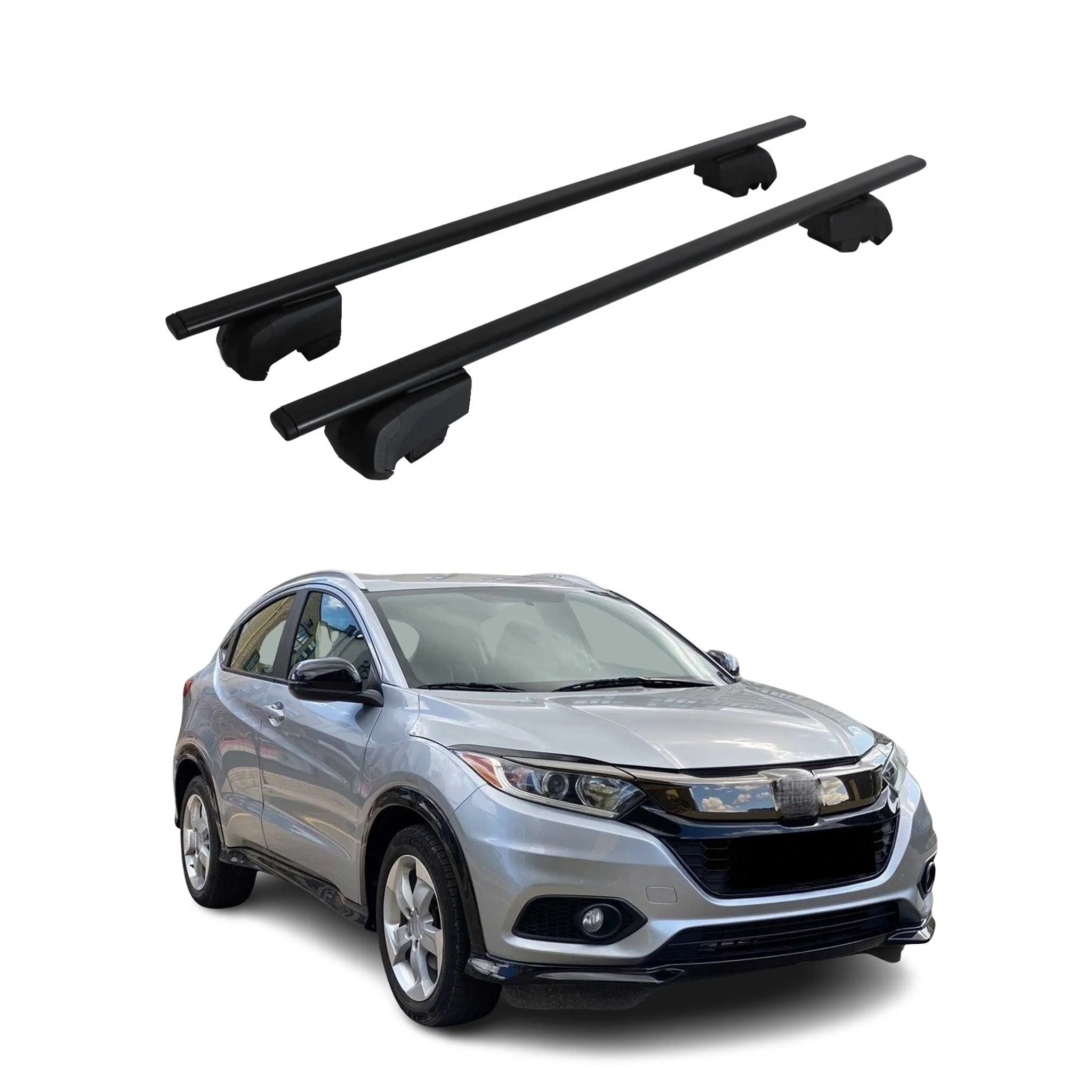 Dachträger Grundtäger für Honda HR-V 2015-2021 75kg Metall Schwarz 2 tlg