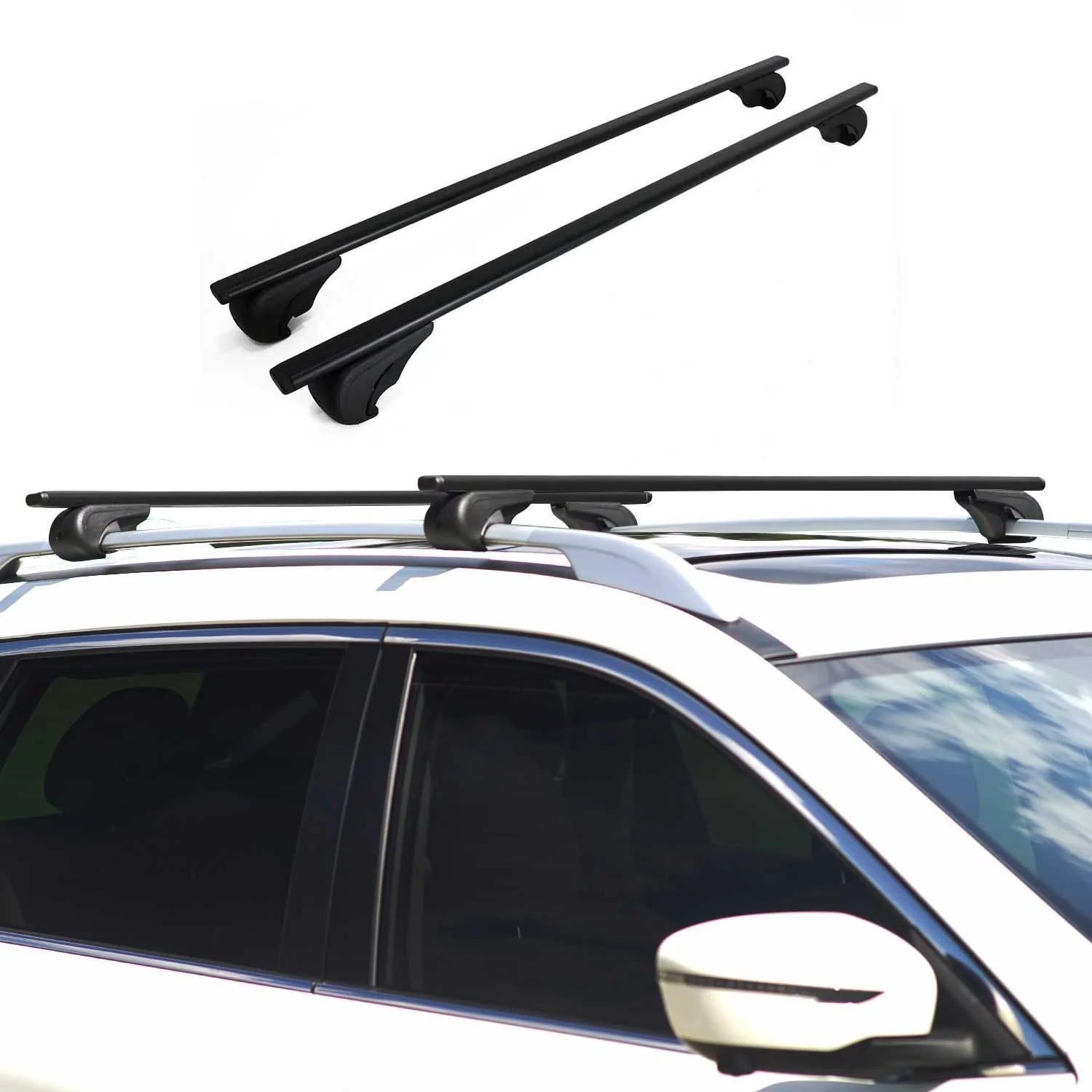 Dachträger Gepäckträger für Hyundai H-1 Starex 1997-2007 Metall Schwarz 2x - Image 2