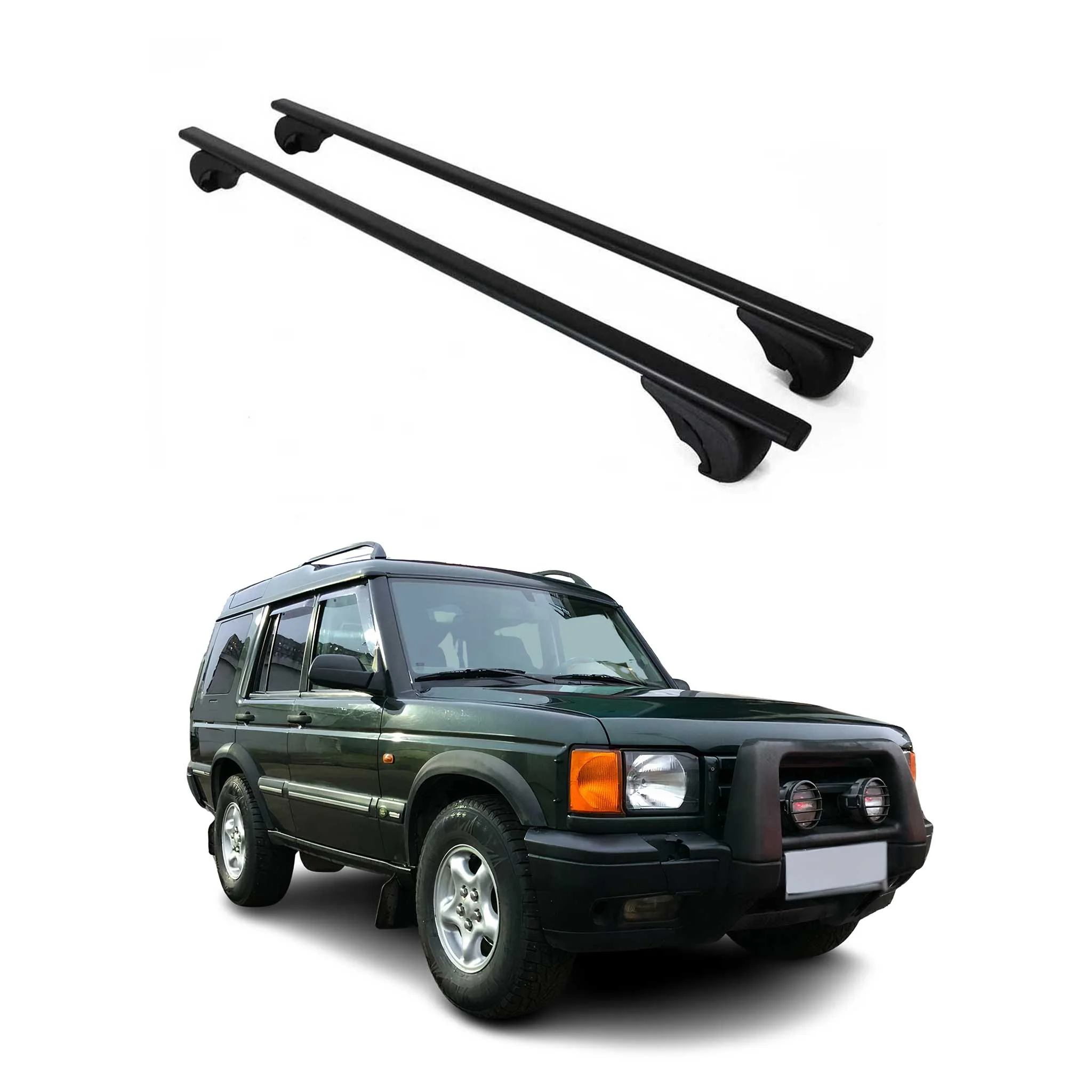 Dachträger Grundtäger für Land Rover Discovery II 1998-2004 75kg Metall Schwarz