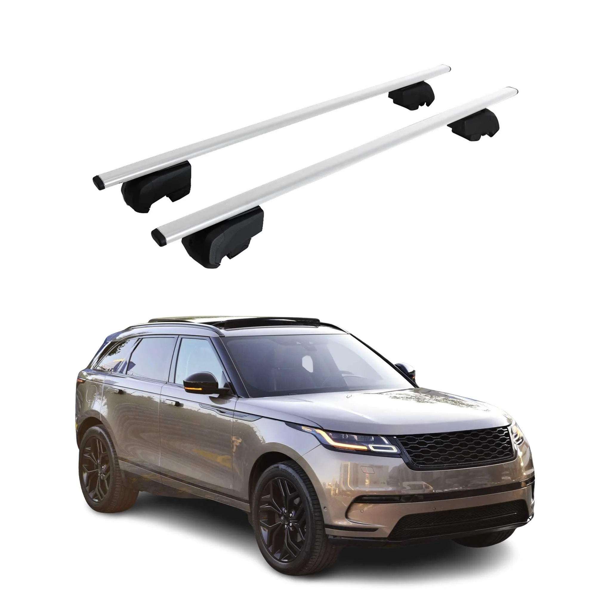 Dachträger Grundtäger für Land Rover Range Rover Velar 2017-2026 75kg Silber 2x