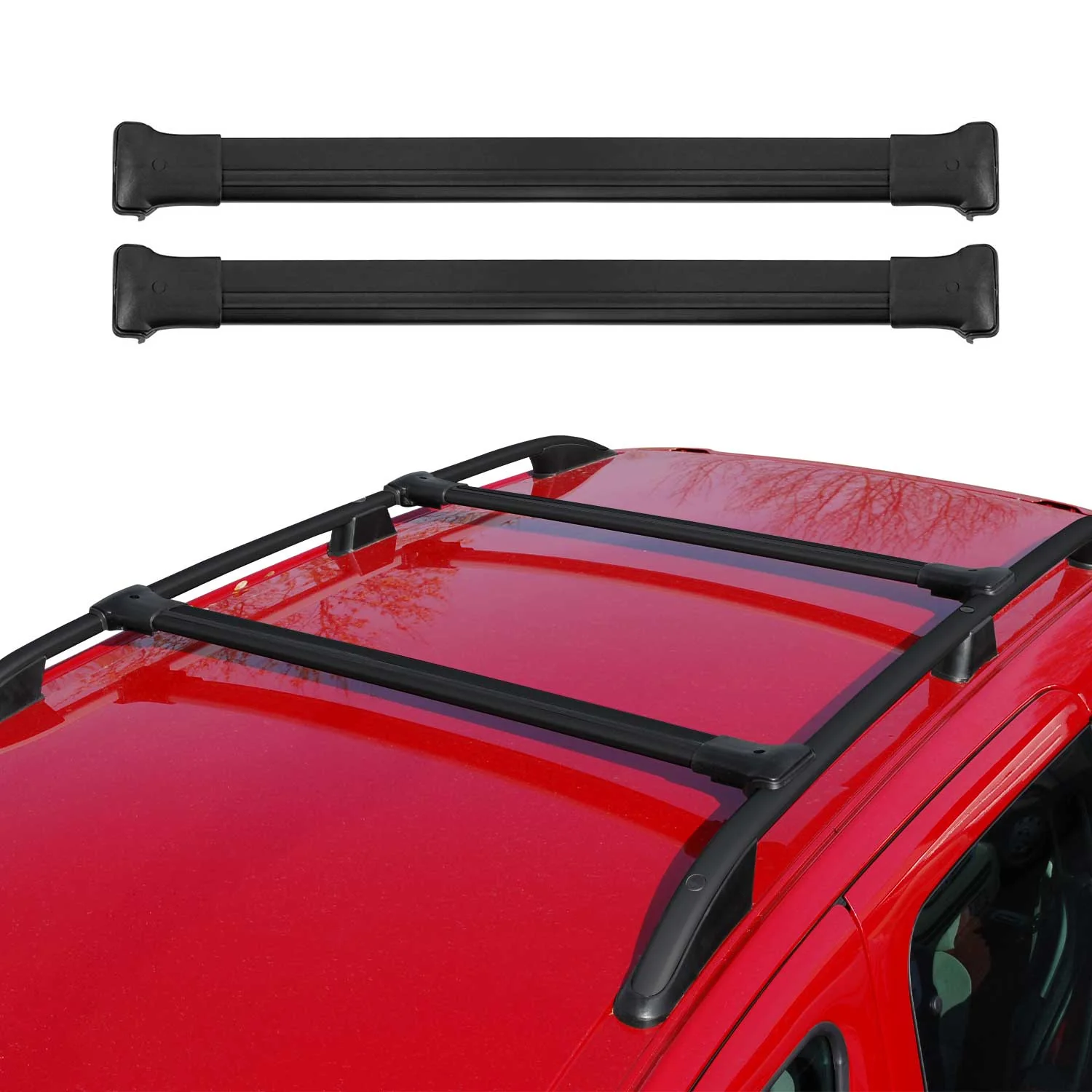 Dachträger Grundtäger für Mazda CX-5 2017-2025 75kg Aluminium Schwarz 2 tlg - Image 2