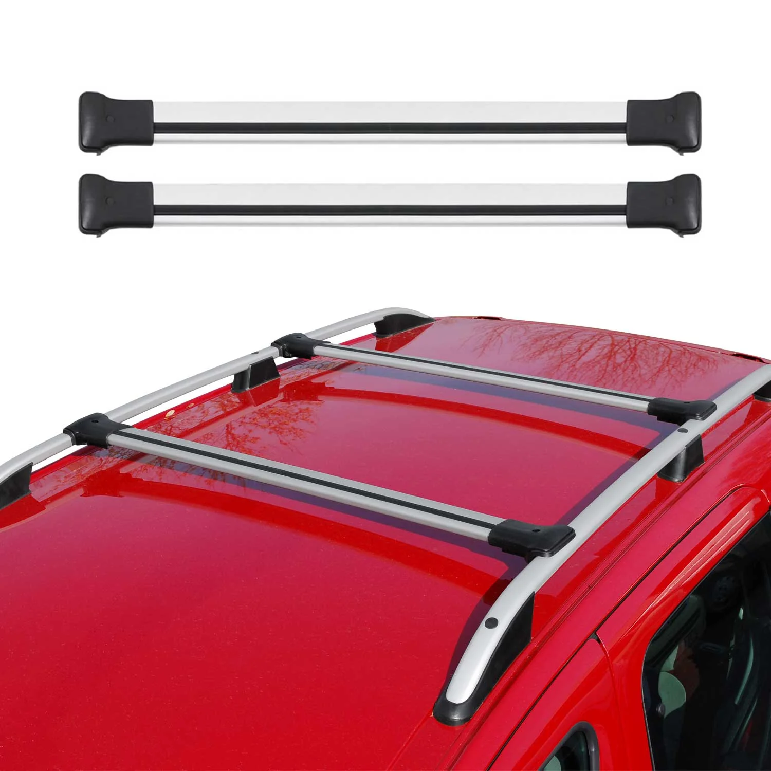 Dachträger für Mercedes C Klasse S203 T-Model 2000-2007 75kg Alu Silber 2tlg - Image 2