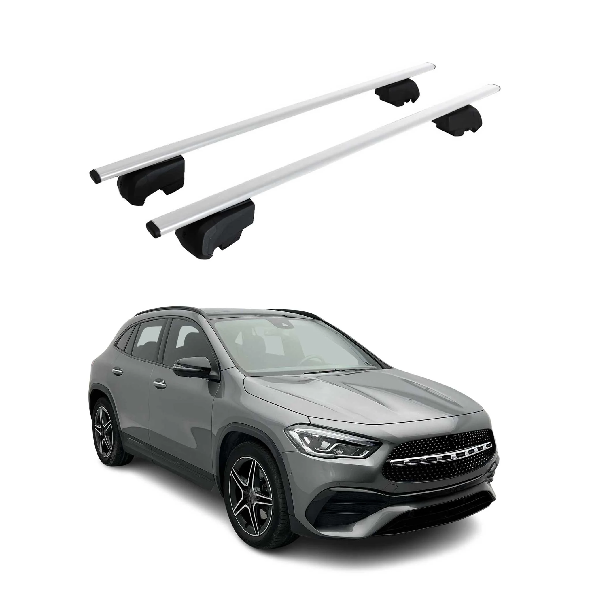 Dachträger Gepäckträger für Mercedes GLA X247 SUV 2020-2026 ABE Metall Silber