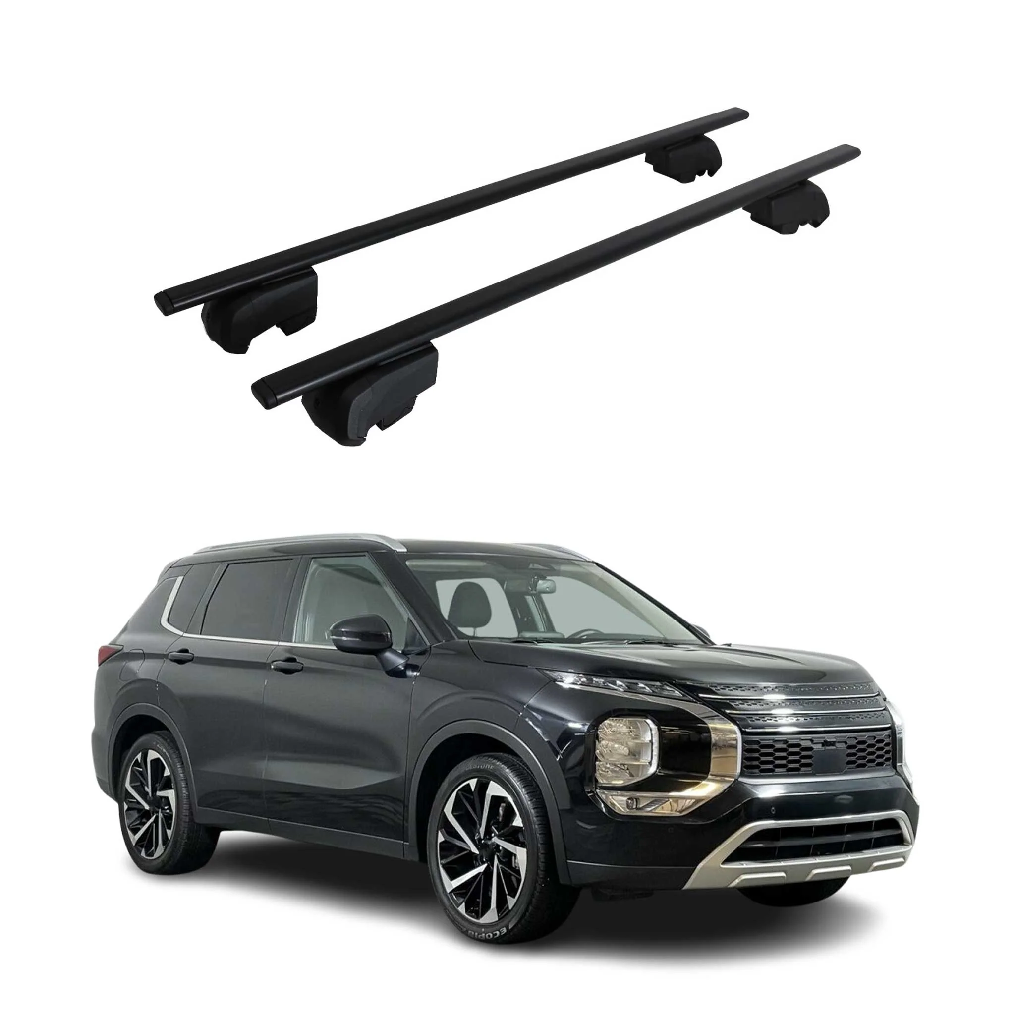 Dachträger Gepäckträger für Mitsubishi Outlander 2021-2023 ABE Metall Schwarz