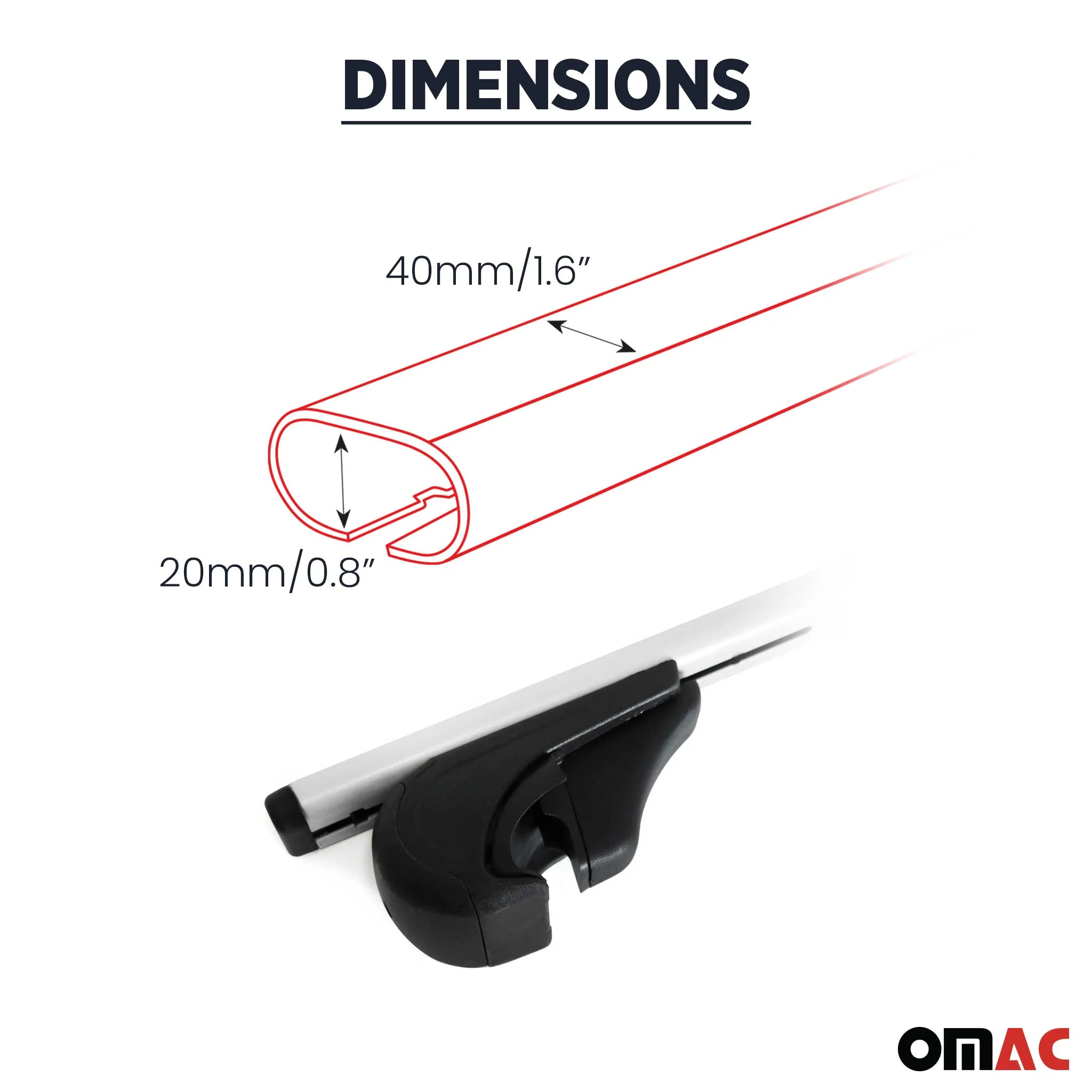 Dachträger Grundtäger für Mitsubishi Outlander 2006-2012 75kg Metall Silber 2x - Image 3