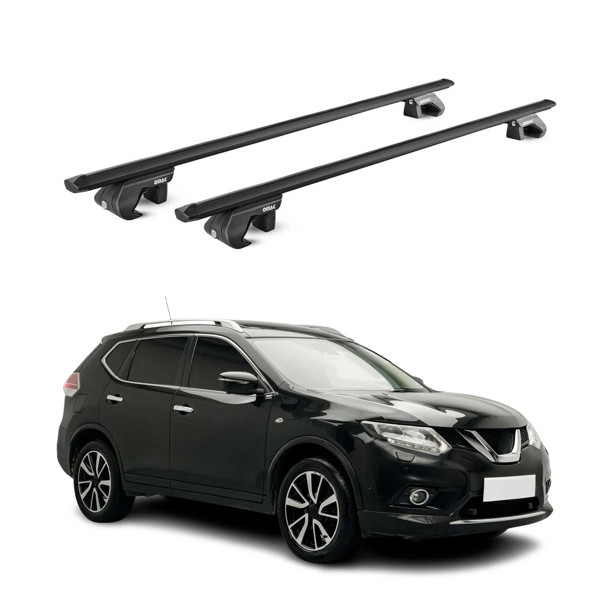 Dachträger Grundtäger für Nissan X-Trail T32 2014-2021 90kg Alu Schwarz 2x ABE