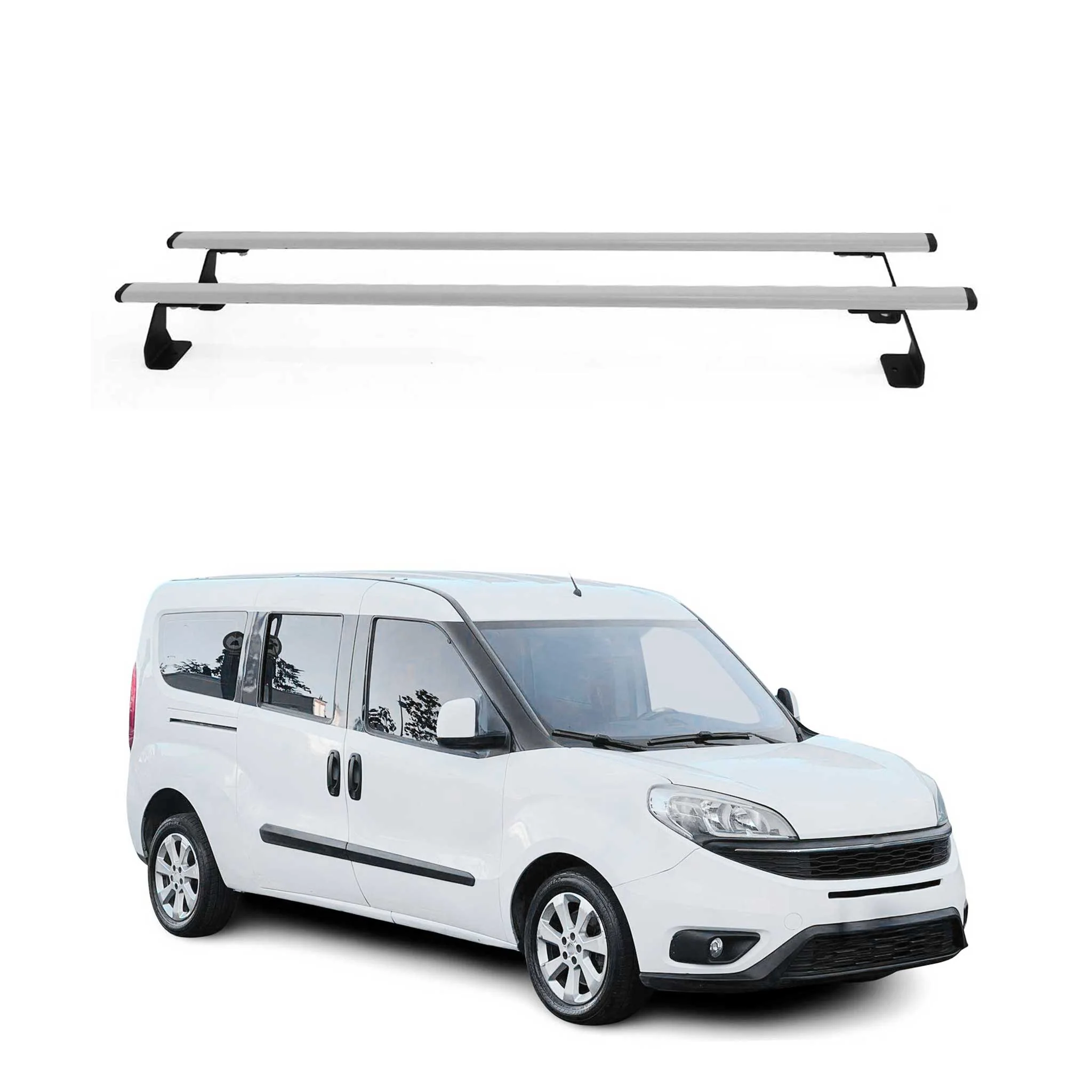 Dachträger Grundtäger für Opel Combo D 2011-2018 75kg Stahl Silber 2 tlg