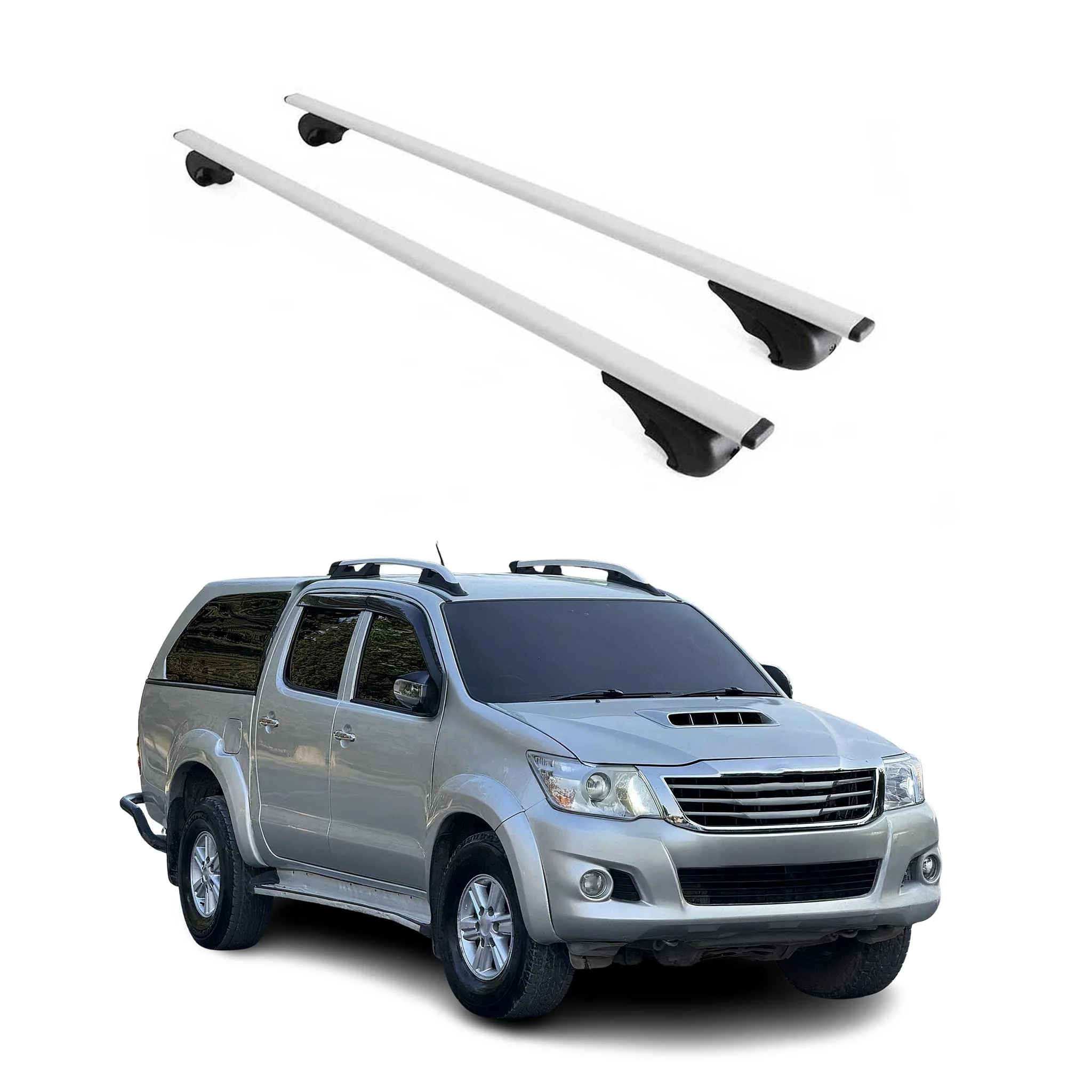 Dachträger Gepäckträger für Toyota Hilux VII 2005-2015 Grundträger Metall Grau