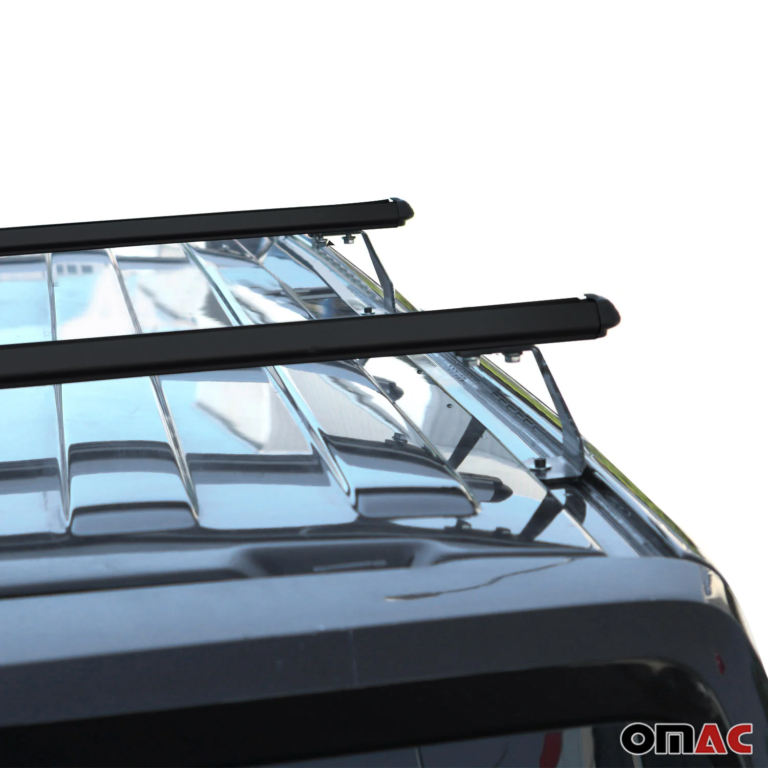 Dachträger Grundtäger für VW Caddy 2004-2015 75kg Aluminium Schwarz 2 tlg - Image 11