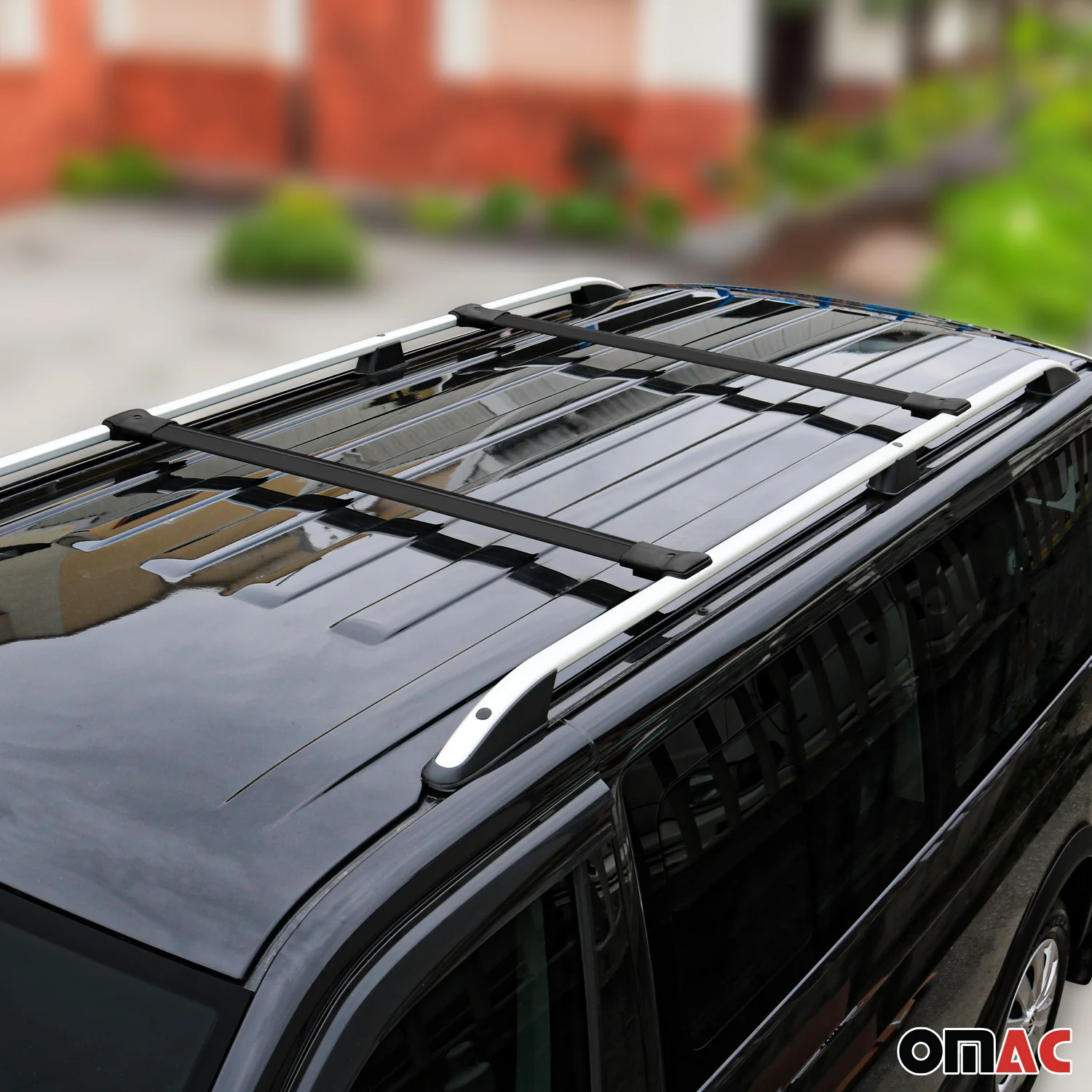 Dachträger Grundtäger für Mazda MPV 1996-2006 75kg Aluminium Schwarz 2 tlg - Image 3