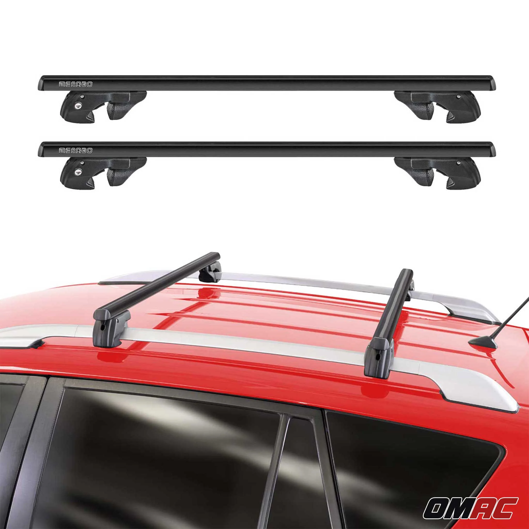 Dachträger Grundtäger für Mazda6 mk1 Kombi 2002-2008 Alu 90kg TÜV Schwarz 2tlg - Image 2