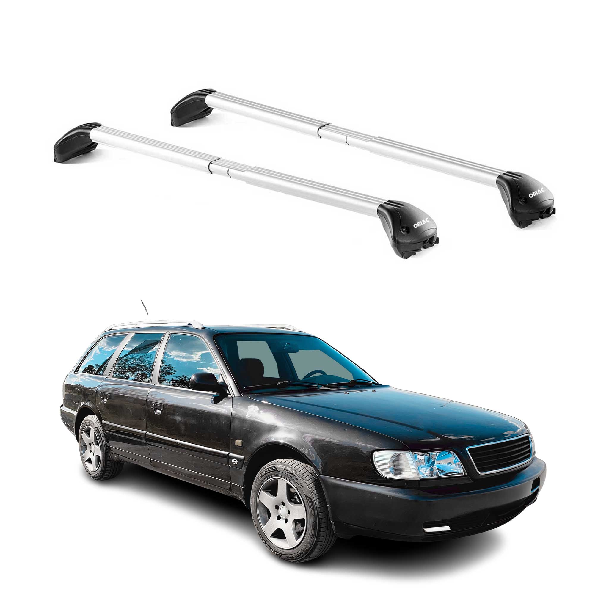 Dachträger für Audi A6 C4 C5 Avant 1994-2004 5 tür 100kg Alu Silber 2x ABE