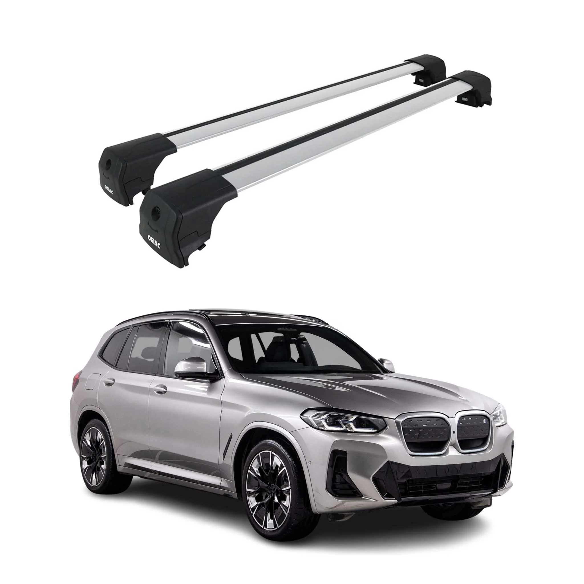 Dachträger Gepäckträger für BMW iX3 G08 2020-2025 ABE Grundträger Alu Silber