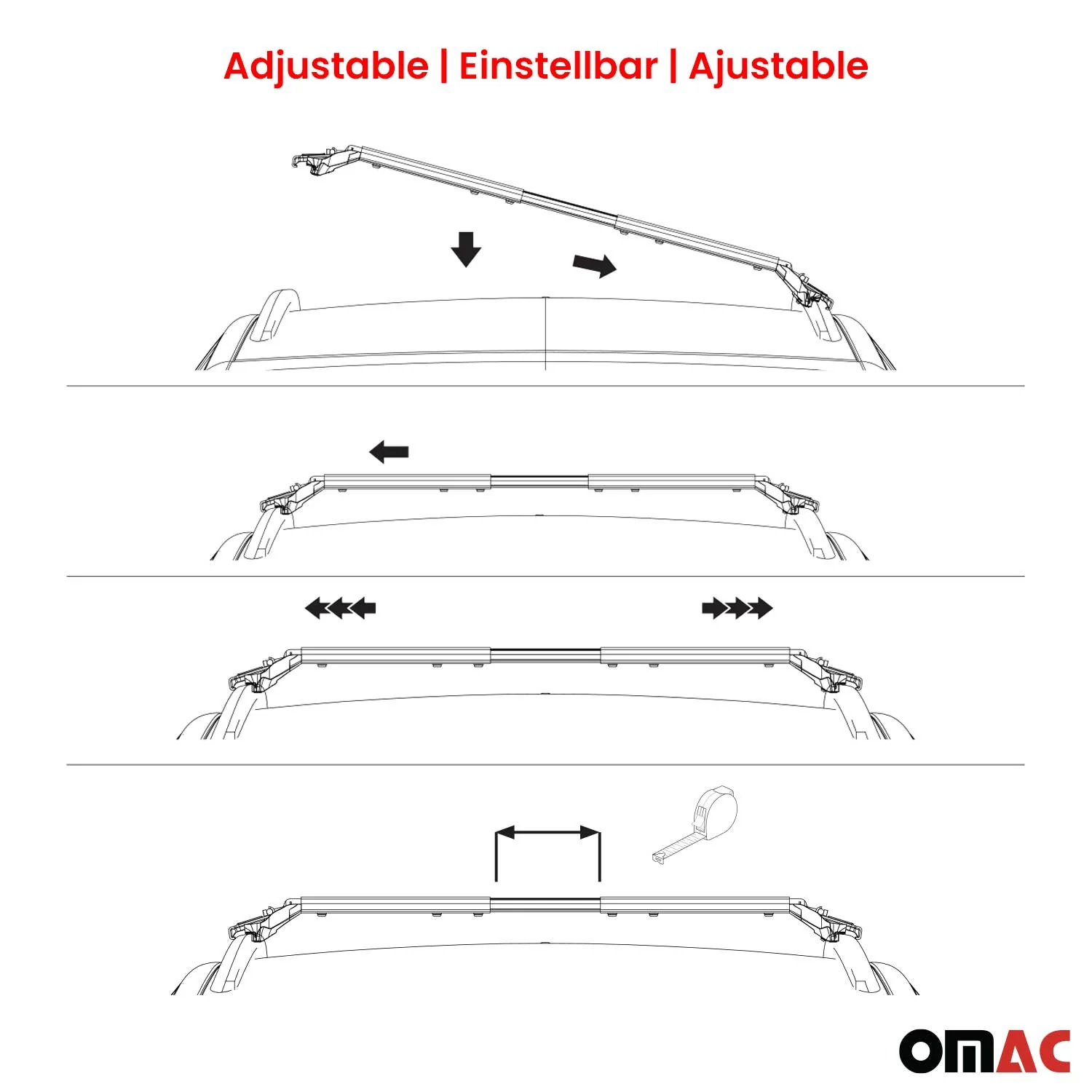 Dachträger Grundtäger für BMW X3 F25 G01 2011-2024 100kg Alu Silber 2 tlg ABE - Image 9