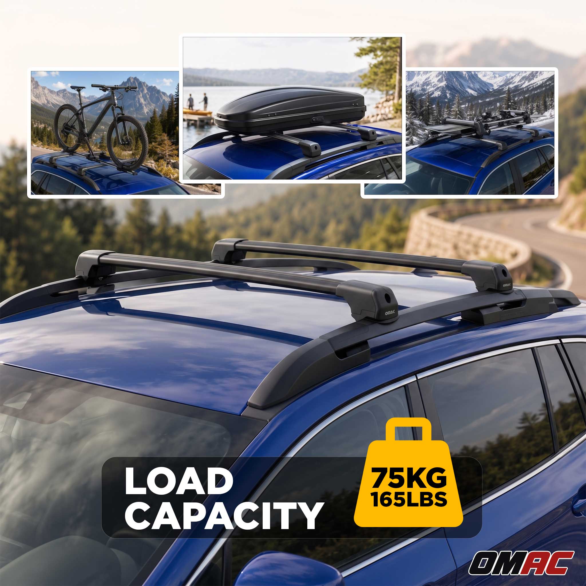 Dachträger Grundträger für BMW X5 E70 2006-2013 Aluminium 75kg Schwarz 2tlg - Image 8