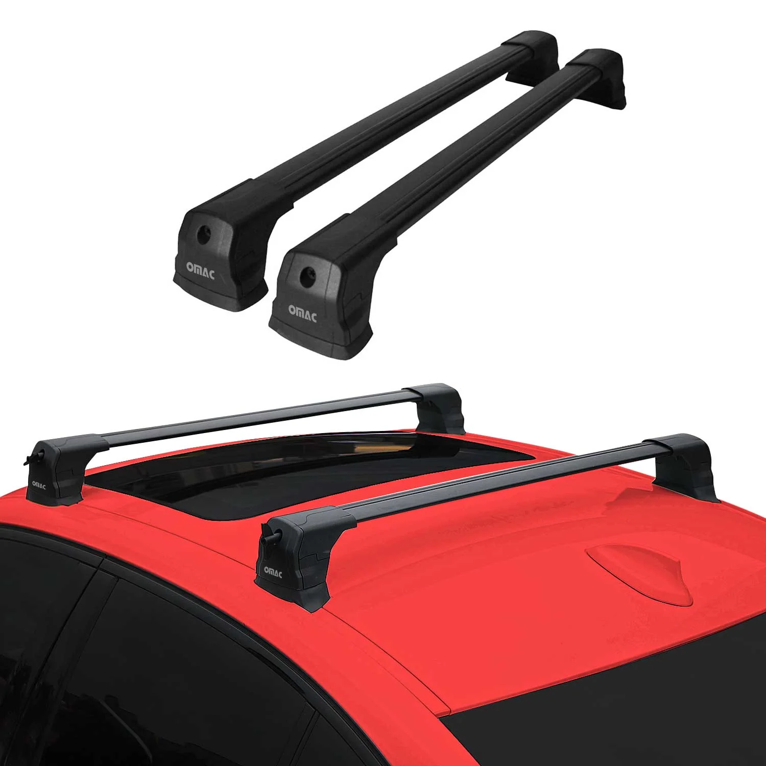 Dachträger Gepäckträger für Ford Focus C-Max 2003-2010 Grundträger Alu Schwarz - Image 2