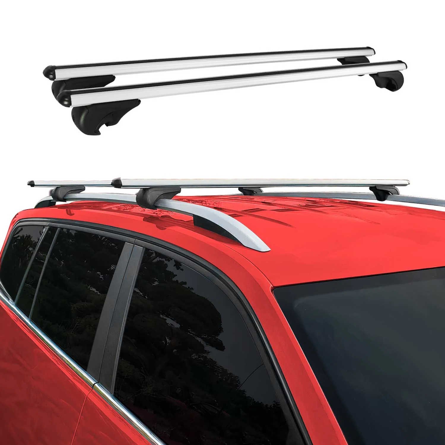 Dachträger Grundträger für Ford Ranger I 1998-2006 TÜV Aluminium Silber 2tlg - Image 2