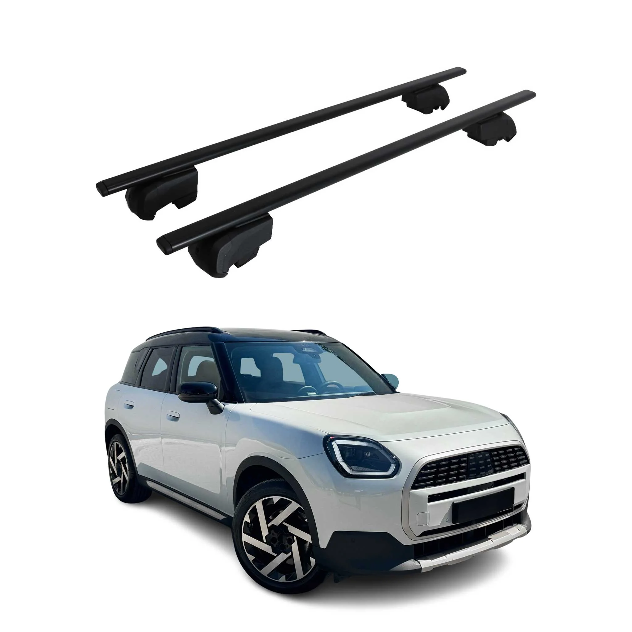 Dachträger Grundträger für Mini Countryman U25 2024-2026 Metall Schwarz 2tlg