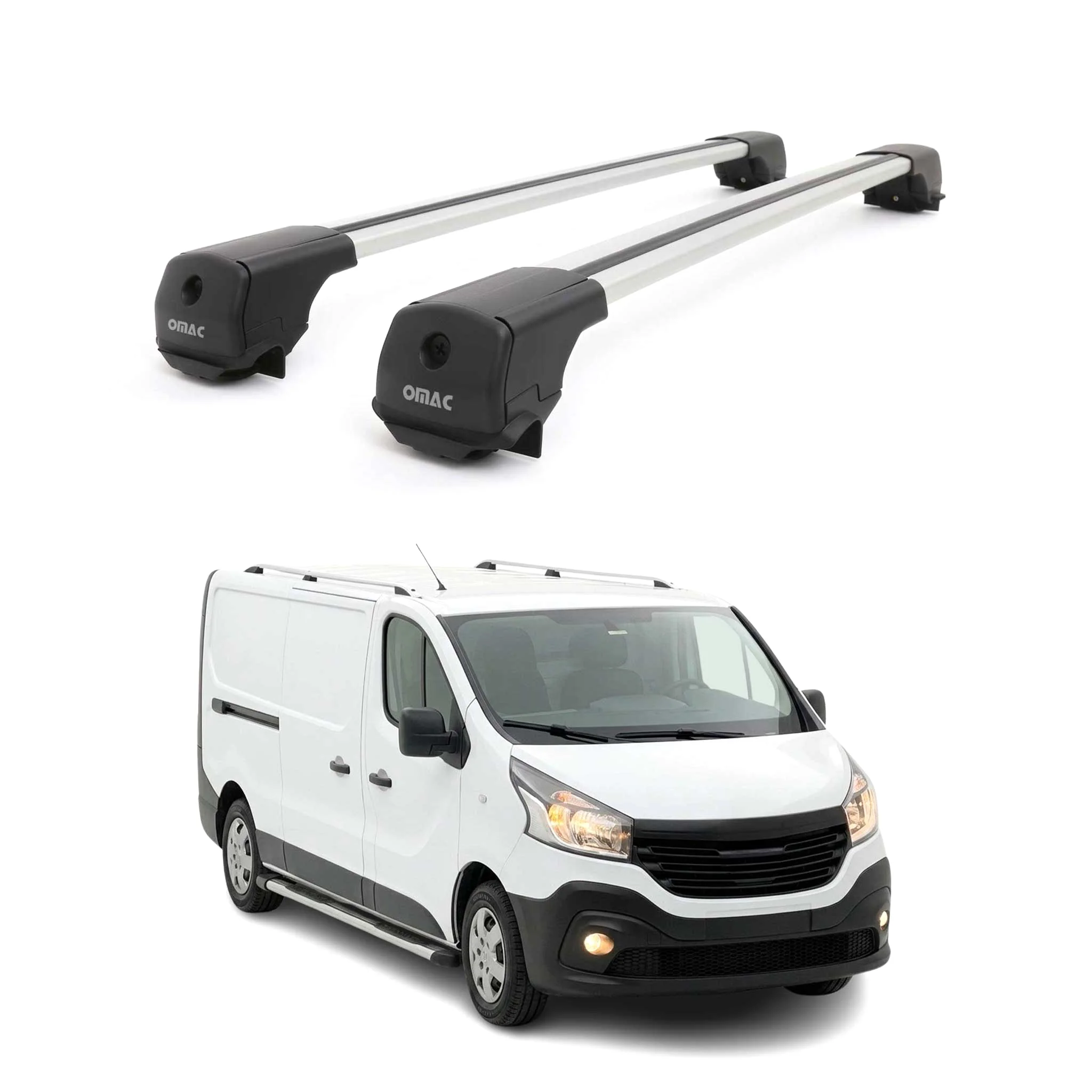 Dachträger Grundträger für Renault Trafic III 2014-2026 Aluminium 75kg Grau 2tlg