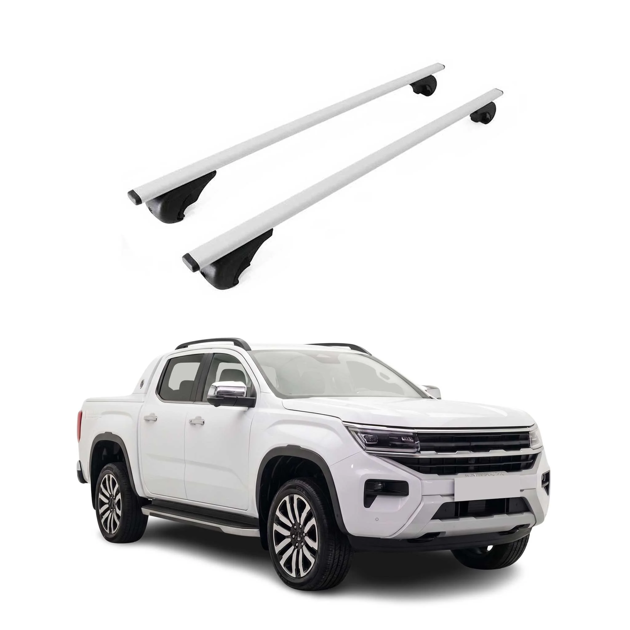 Dachträger Grundträger für VW Amarok II 2023-2026 Metall Silber 2tlg