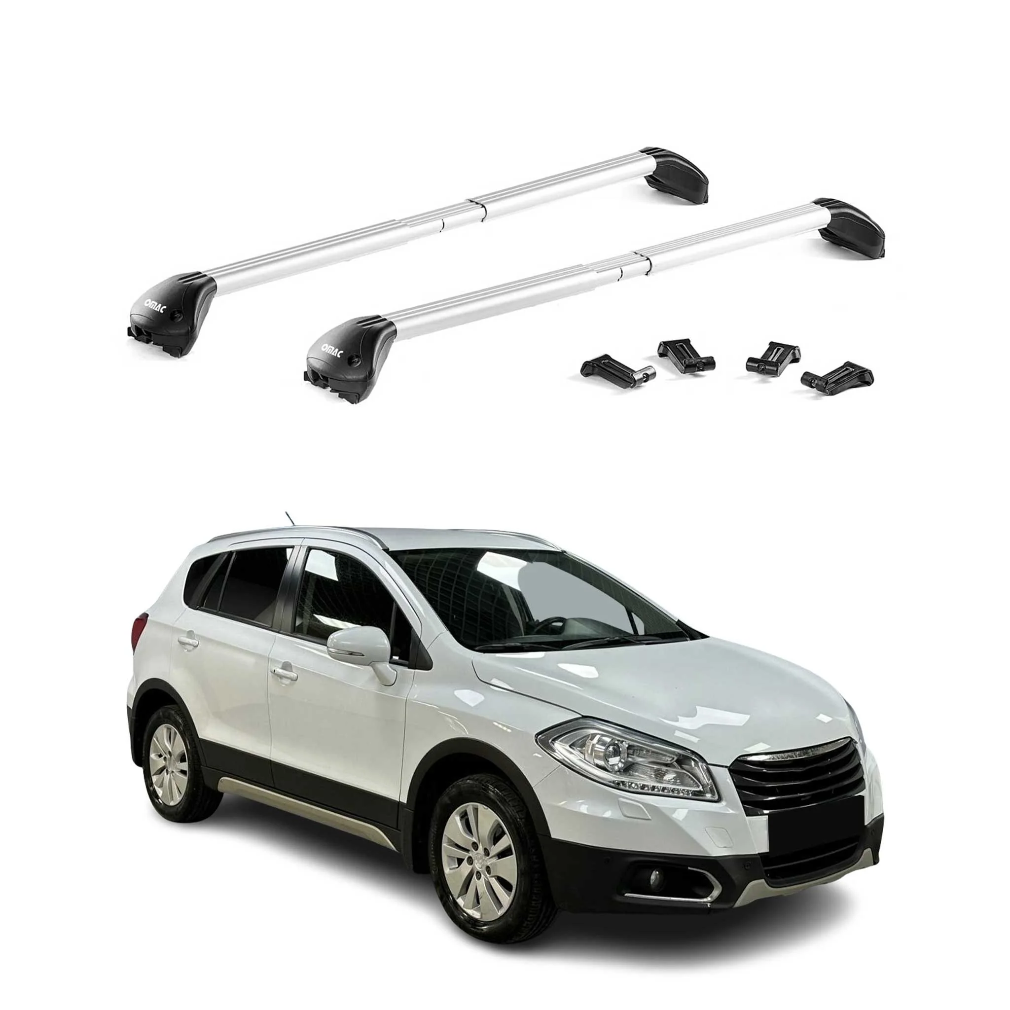 Dachträger Grundtäger für Chevrolet Trax 2013-2017 100kg Alu Silber 2 tlg ABE
