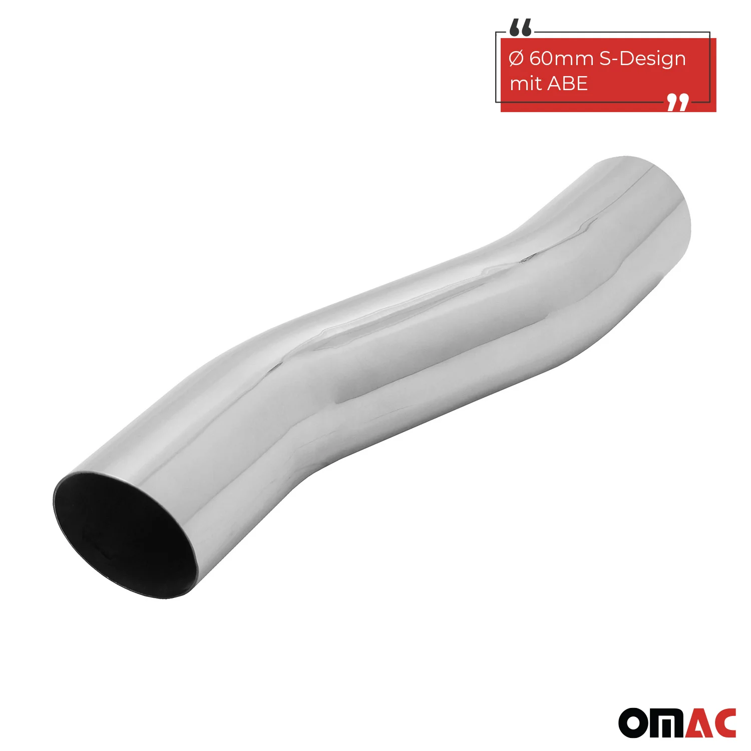 Auspuff Endrohr Edelstahl 1x60mm S-Design AUSPUFF ENDSCHALLDÄMPFER mit ABE - Image 2