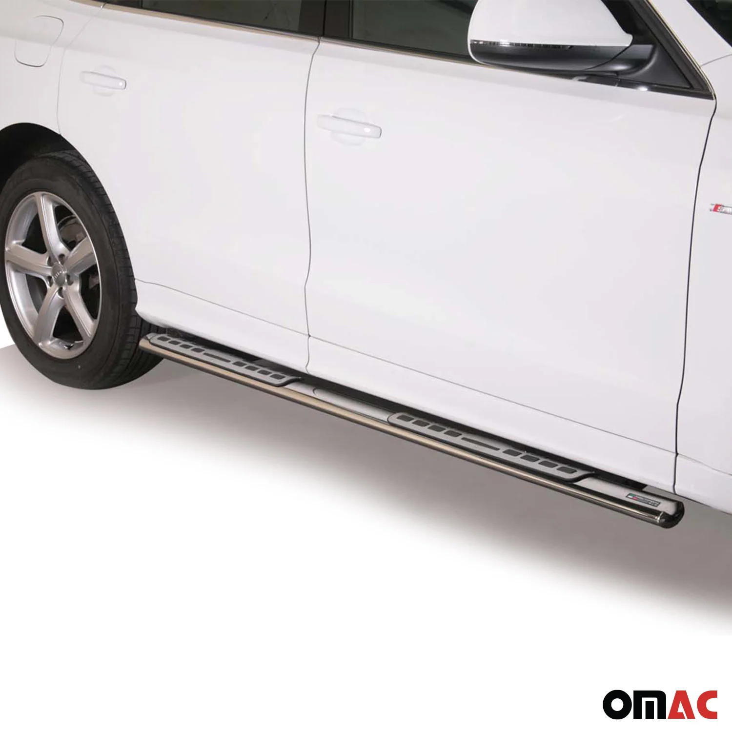 Edelstahl Seitenschweller Schwellerrohre für Audi Q7 2006-2015 Edelstahl Silber - Image 2