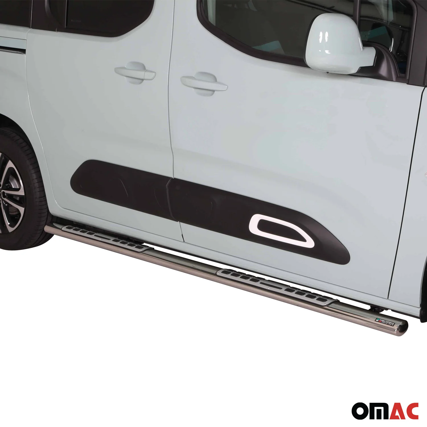 Edelstahl Seitenschweller Schwellerrohre für Citroen Berlingo 2018-2026 Silber - Image 2