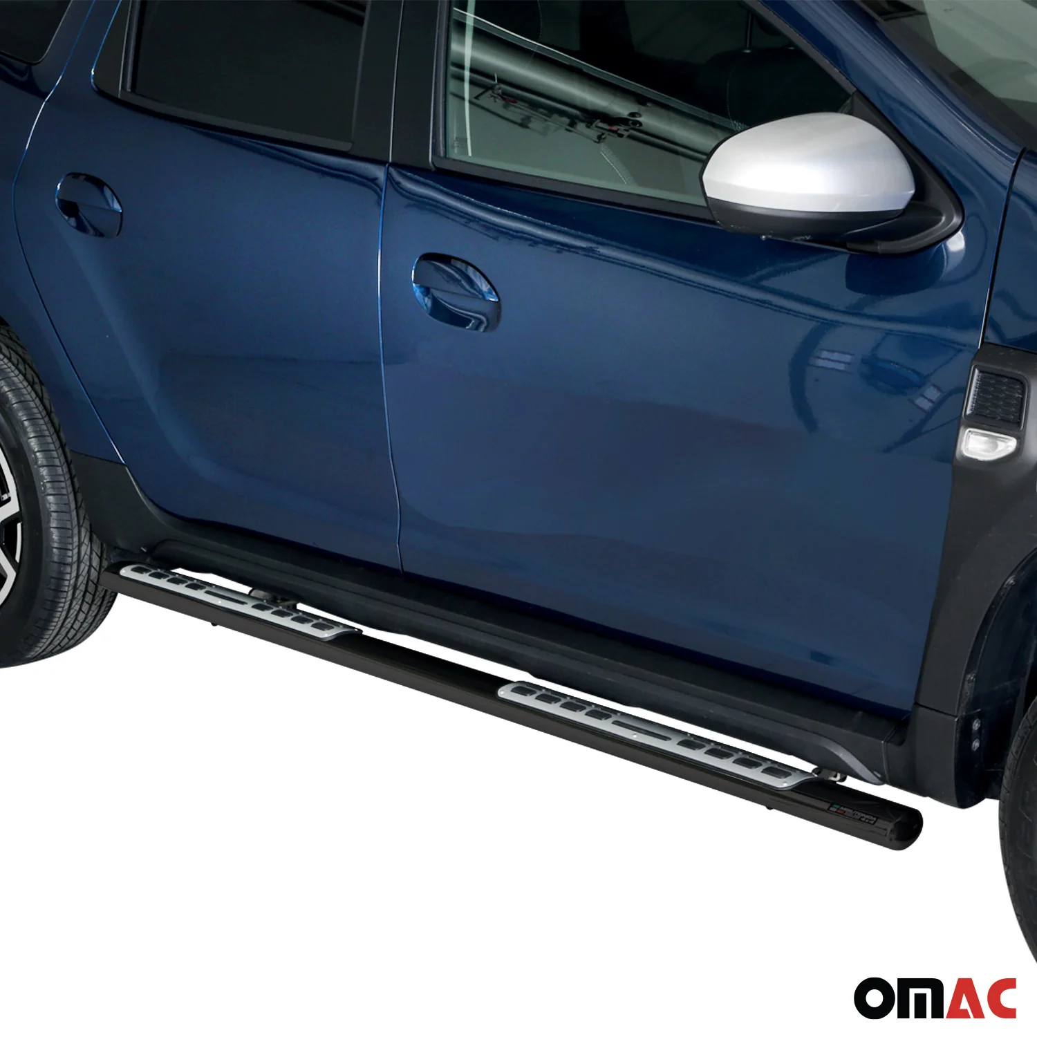 Edelstahl Seitenschweller Schwellerrohre für Dacia Duster 2018-2020 Schwarz - Image 2