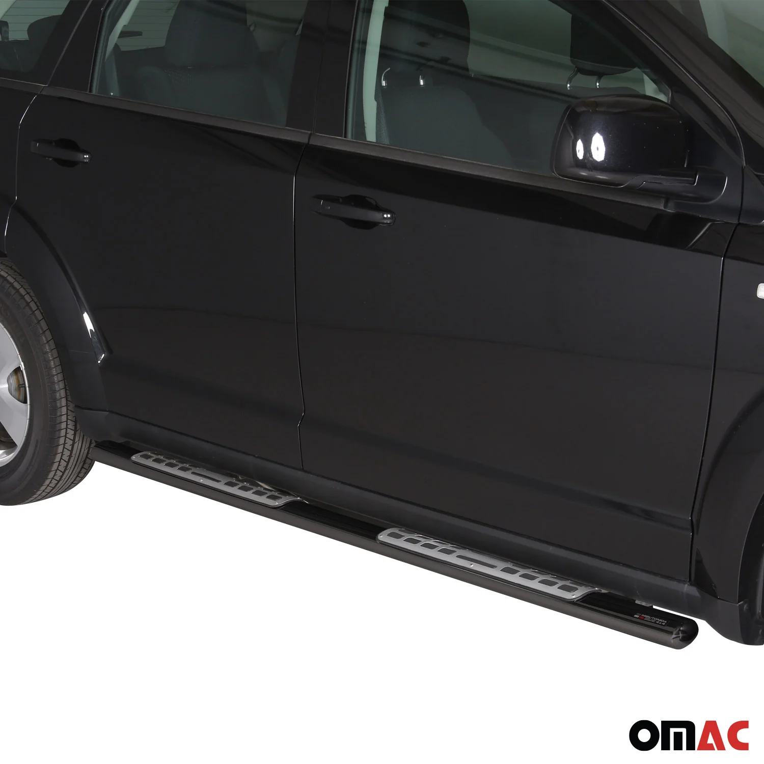 Edelstahl Seitenschweller Schwellerrohre für Fiat Freemont 2011-2016 Schwarz - Image 2