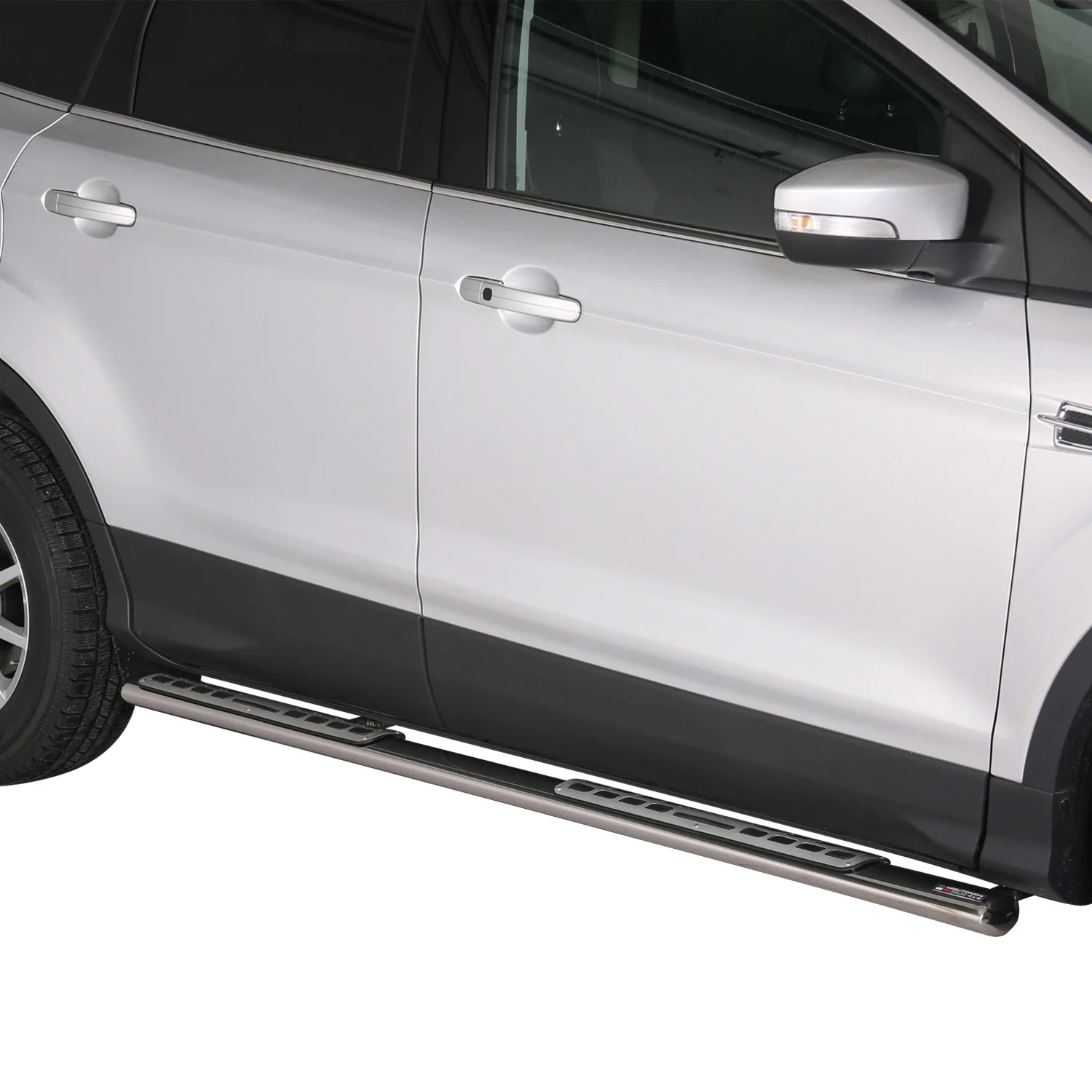 Edelstahl Seitenschweller Schwellerrohre für Ford Kuga II 2012-17 Pre-FL Silber - Image 2