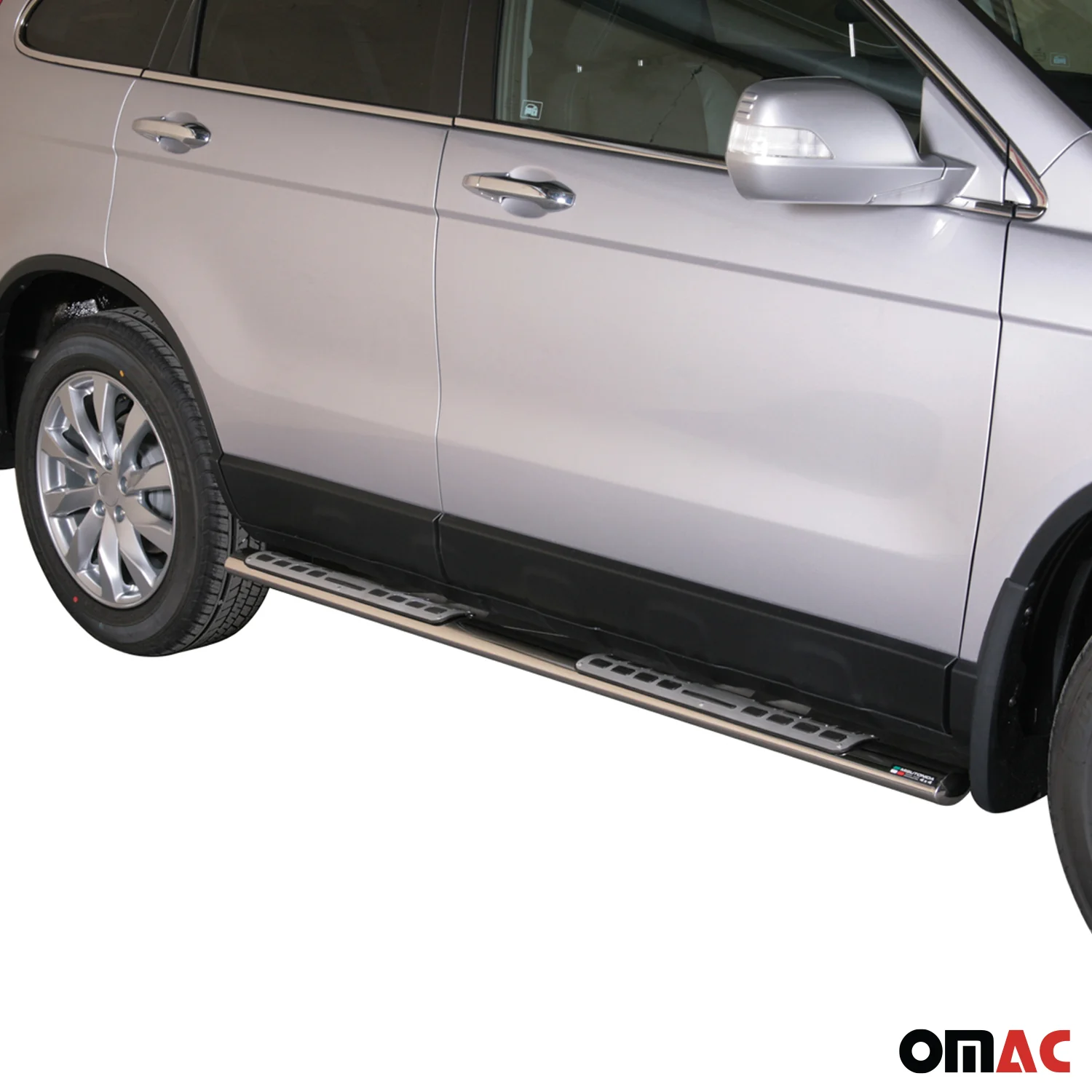 Edelstahl Seitenschweller Schwellerrohre für Honda CR-V 2010-2012 Silber - Image 2