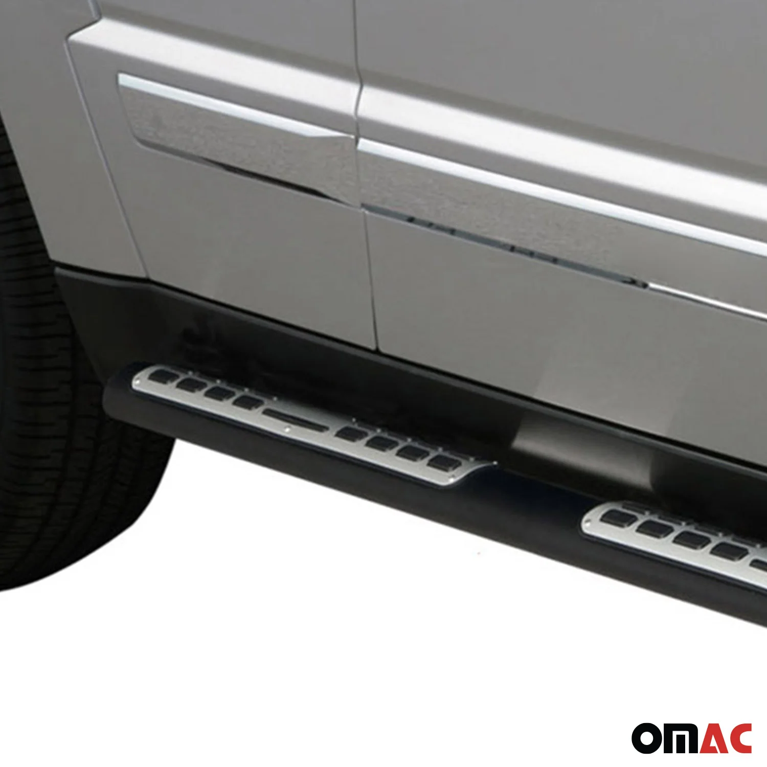 Edelstahl Seitenschweller Schwellerrohre für Jeep Cheeroke 2008-2013 Schwarz - Image 3