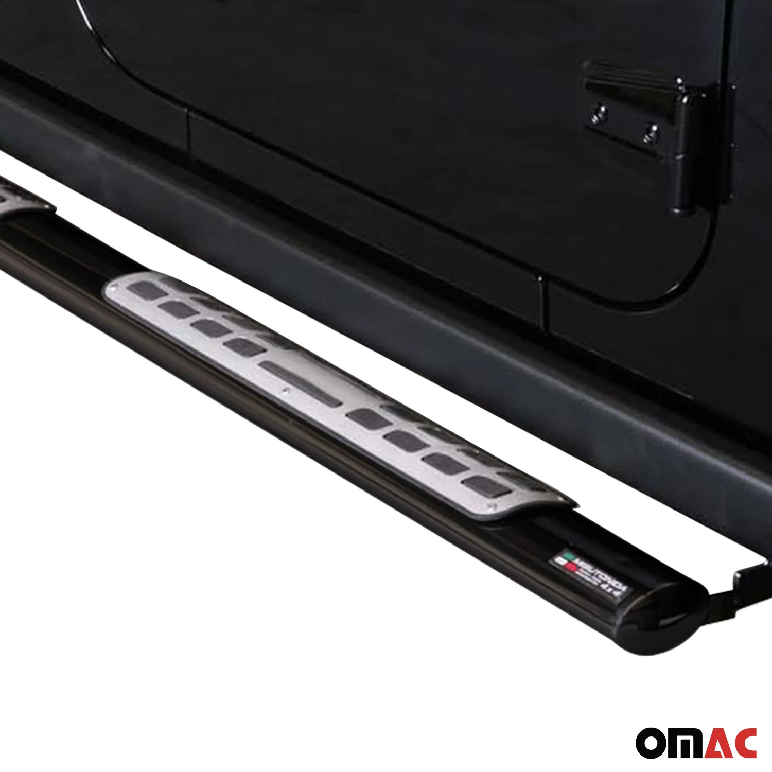 Edelstahl Seitenschweller Schwellerrohre für Jeep Wrangler 2011-2017 Schwarz - Image 3