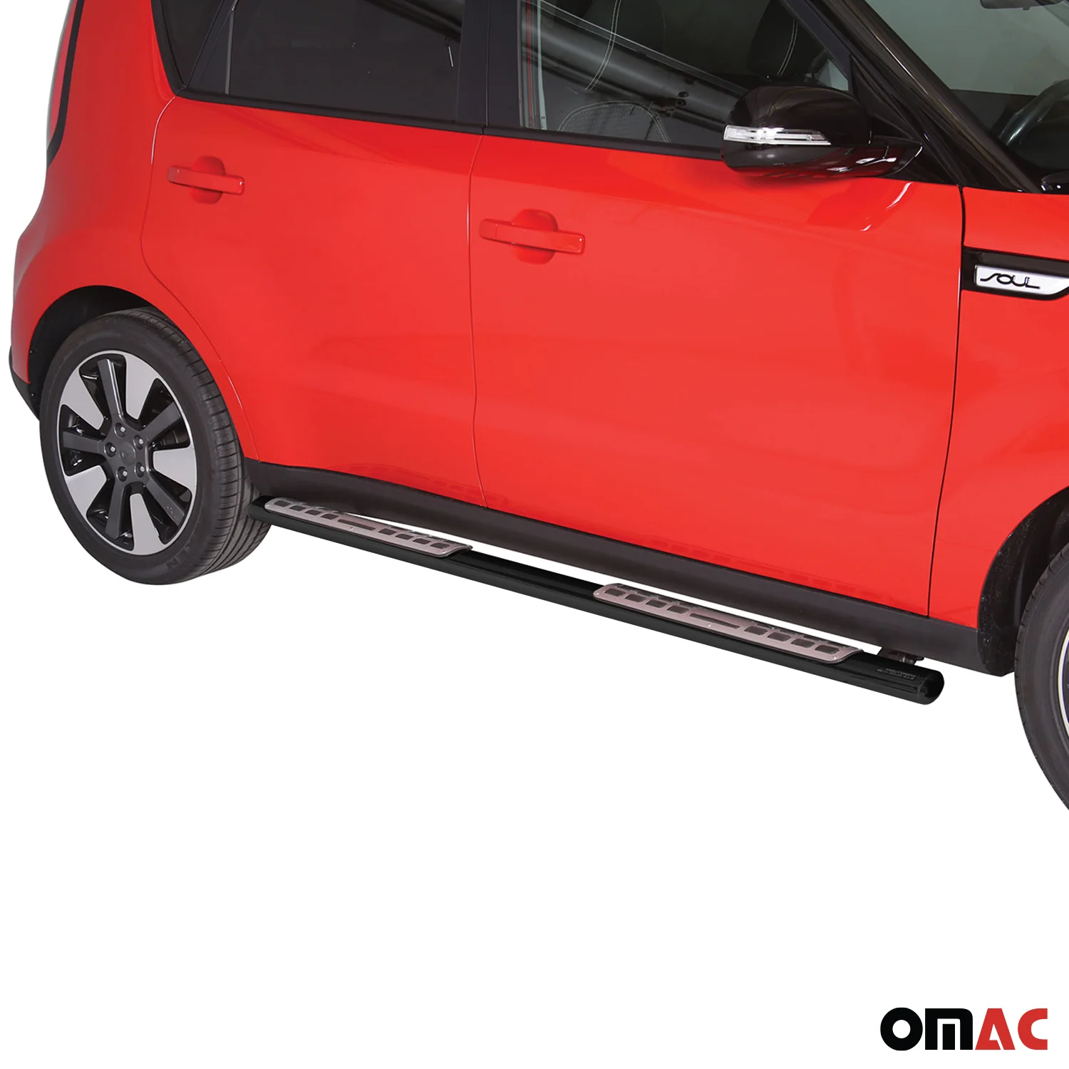 Edelstahl Seitenschweller Schwellerrohre für Kia Soul 2013-2017 Schwarz - Image 2