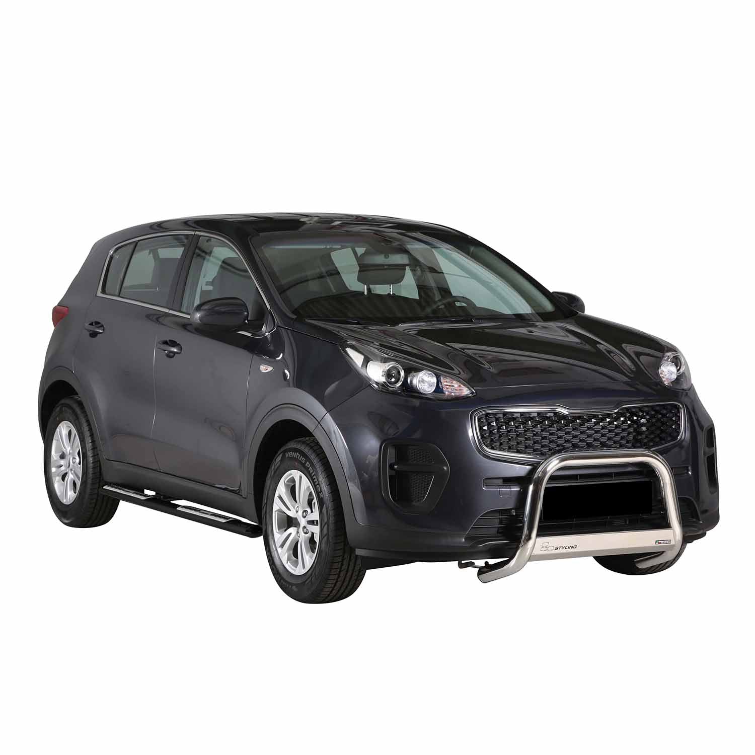 Edelstahl Seitenschweller Schwellerrohre für Kia Sportage 2016-2018 Schwarz