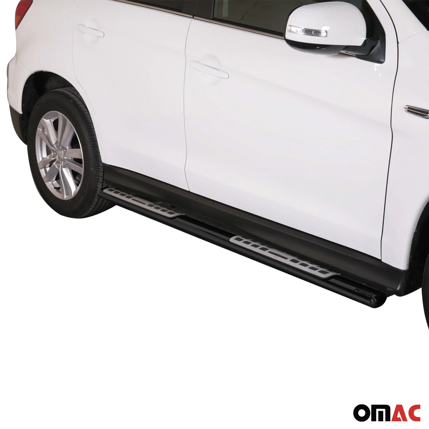 Edelstahl Seitenschweller Schwellerrohre für Mitsubishi ASX 2010-2012 Schwarz - Image 2