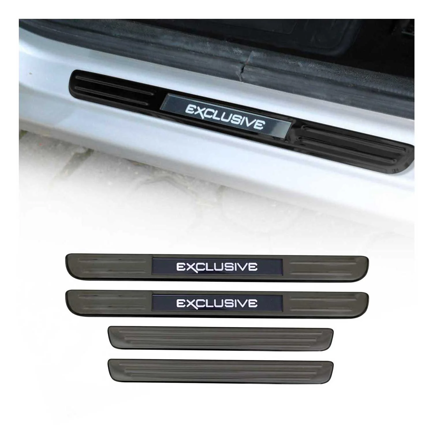 Einstiegsleisten Türschweller Exclusive für Citroen C3 2002-2010 Chrom Dunkel 4x