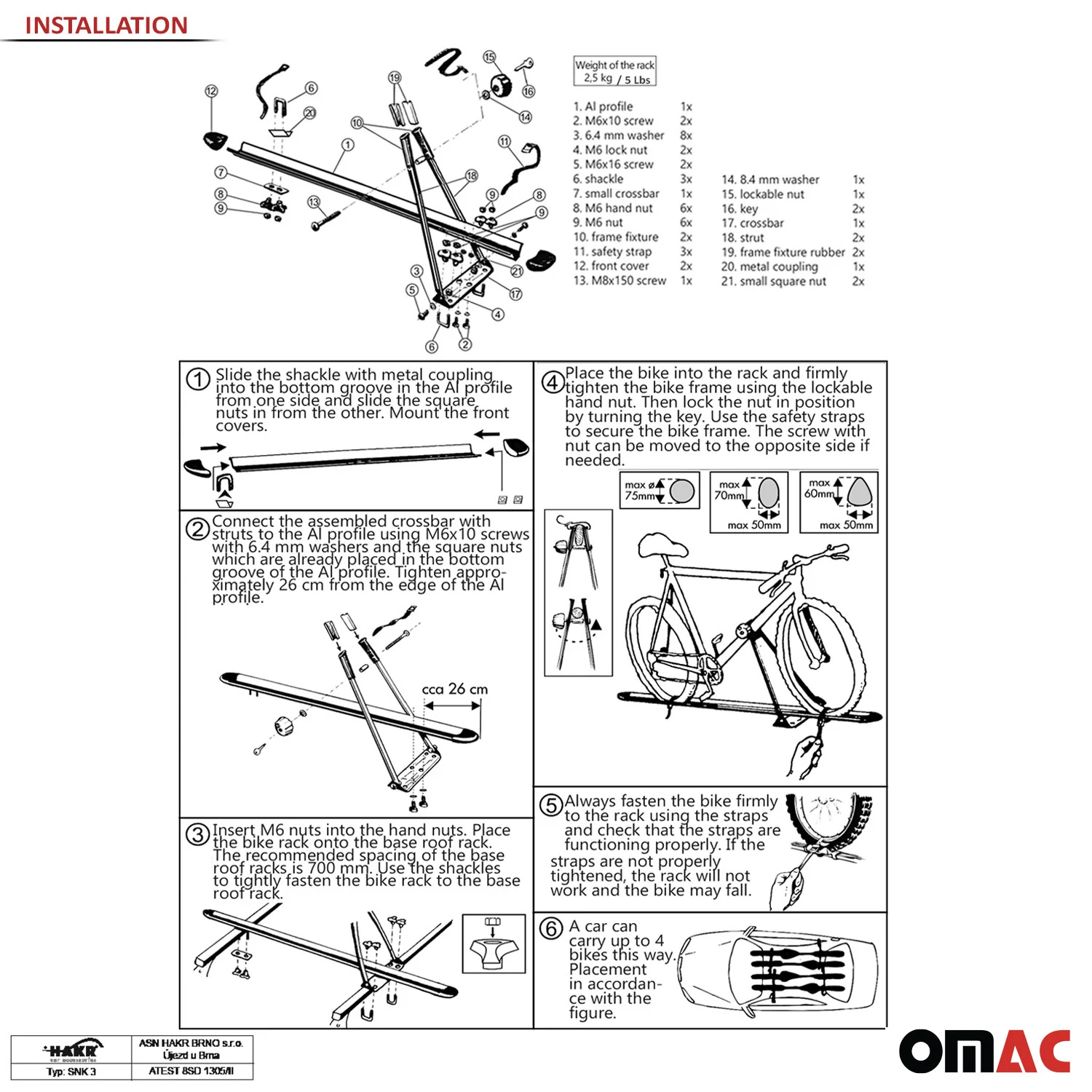 Fahrradträger Dachfahrradträger bis 15kg Fahrradhalter Aluminium Fahrräder - Image 10