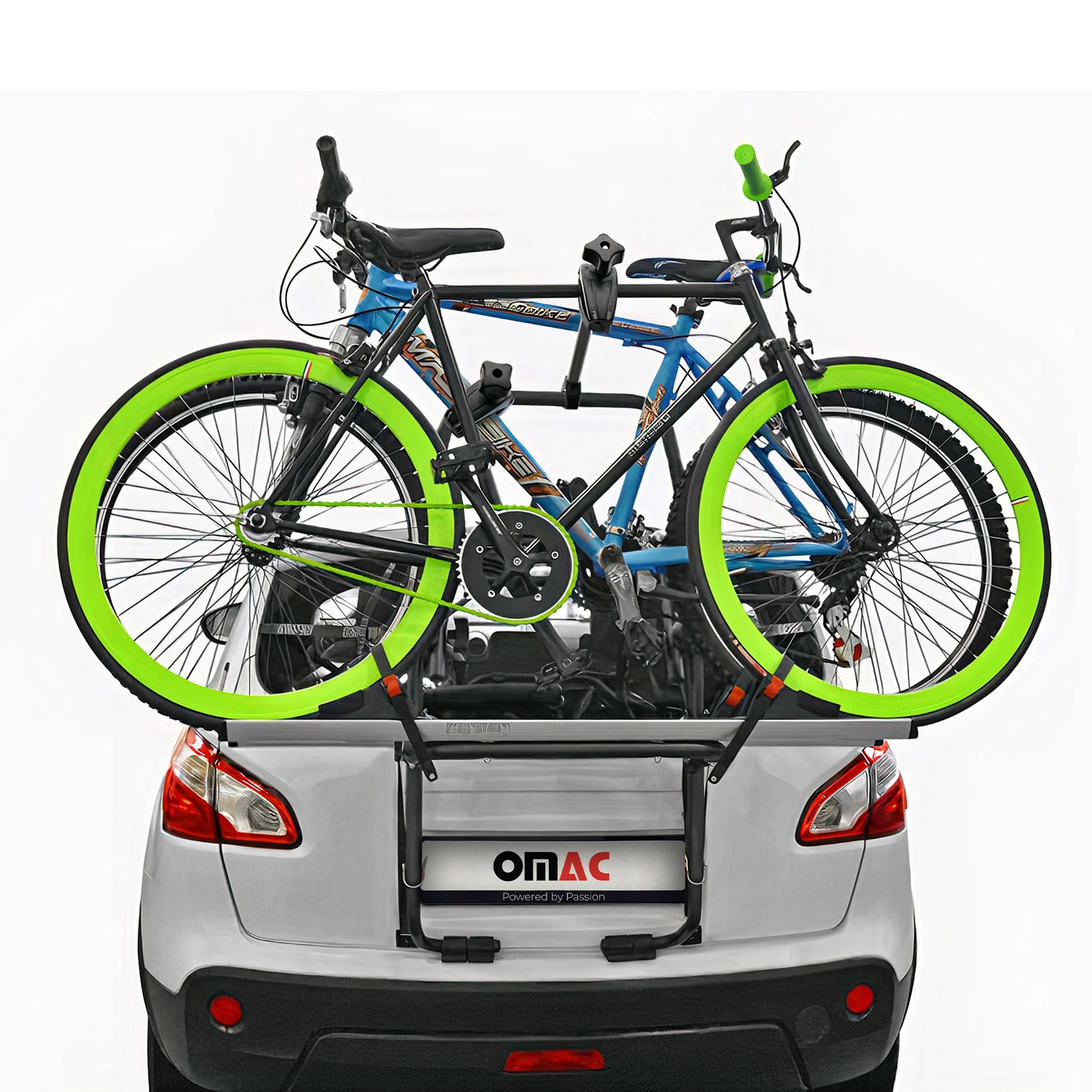 Menabo Fahrradträger 2 Fahrräder für Fiat Sedici 2005-2014 Alu Silber Schwarz