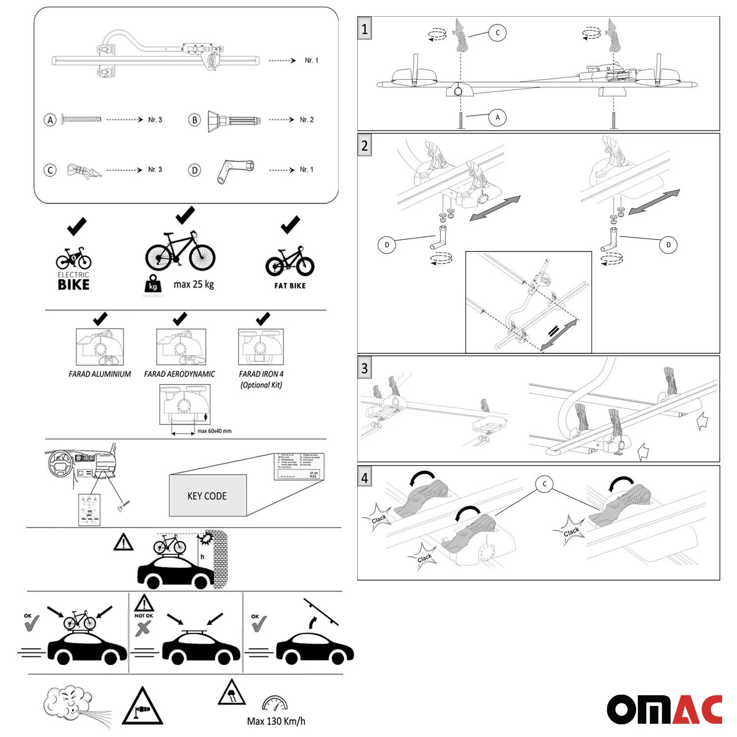 Farad Fahrradträger Dachfahrradträger für Fahrräder bis 25kg Stahl EBike FatBike - Image 9