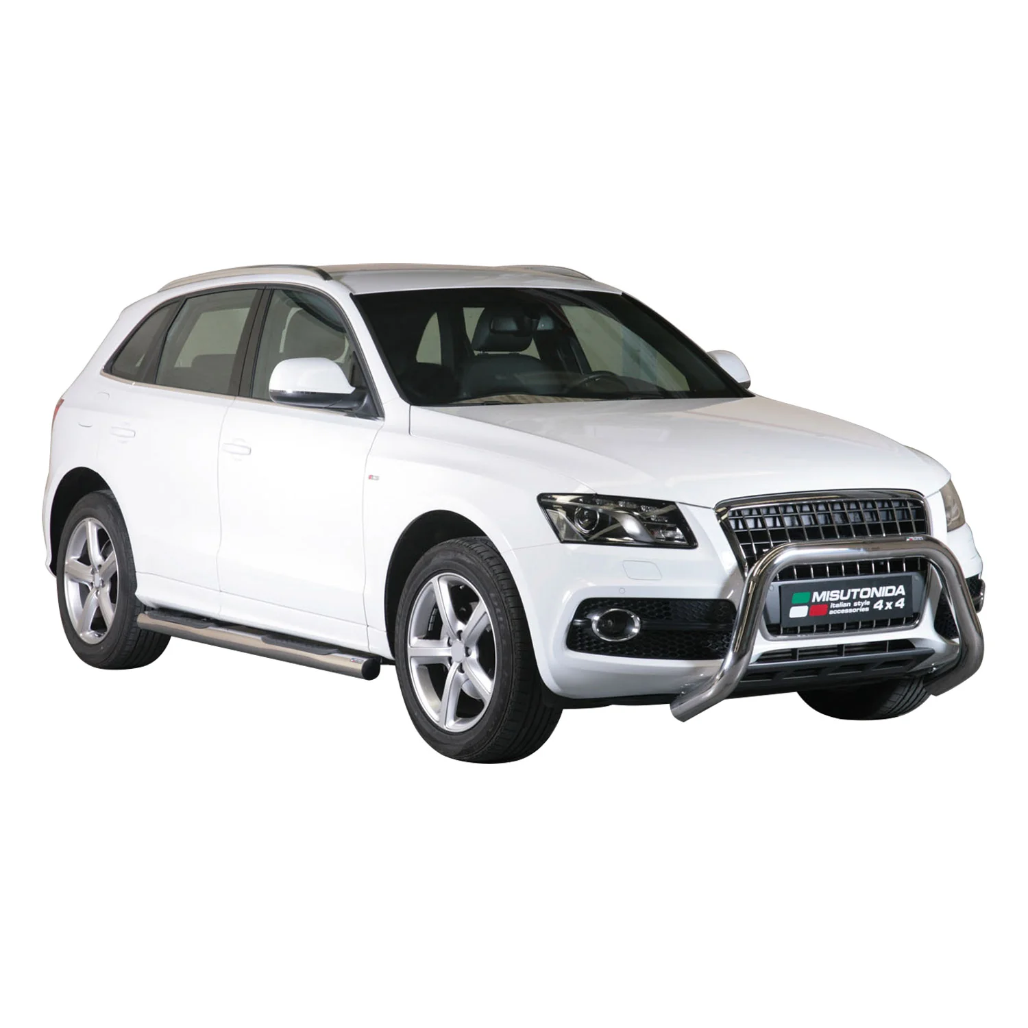 Frontbügel Frontschutzbügel für Audi Q5 2008-2015 ø76mm Stahl Silber Schutz