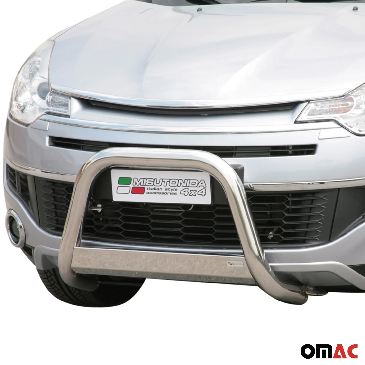 Frontbügel Frontschutzbügel für Citroen C-Crosser 2008-2012 ø63mm Stahl Silber - Image 2