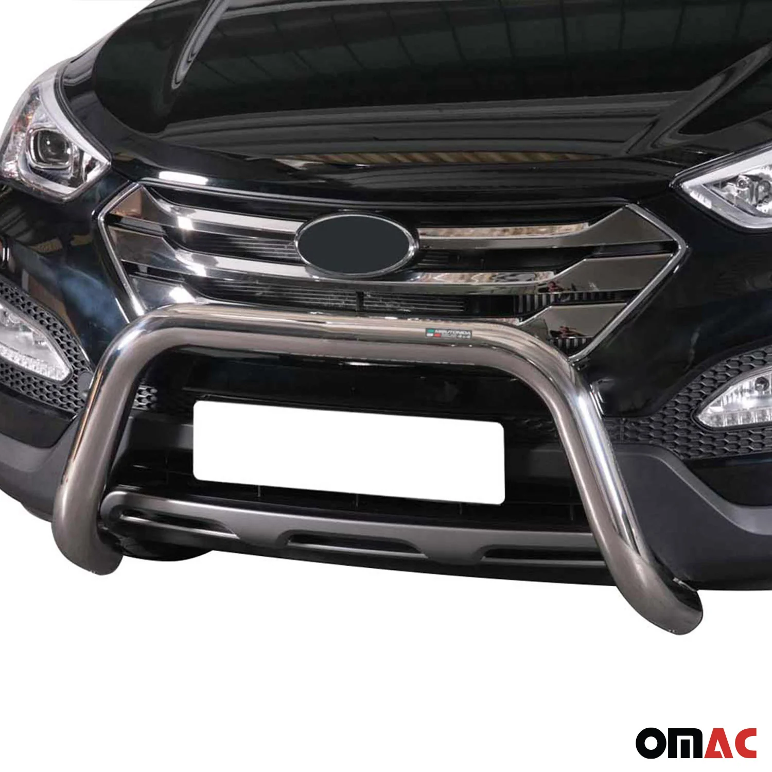 Frontbügel Frontschutzbügel für Hyundai Santa Fe 2012-2015 ø76mm Stahl Silber - Image 2