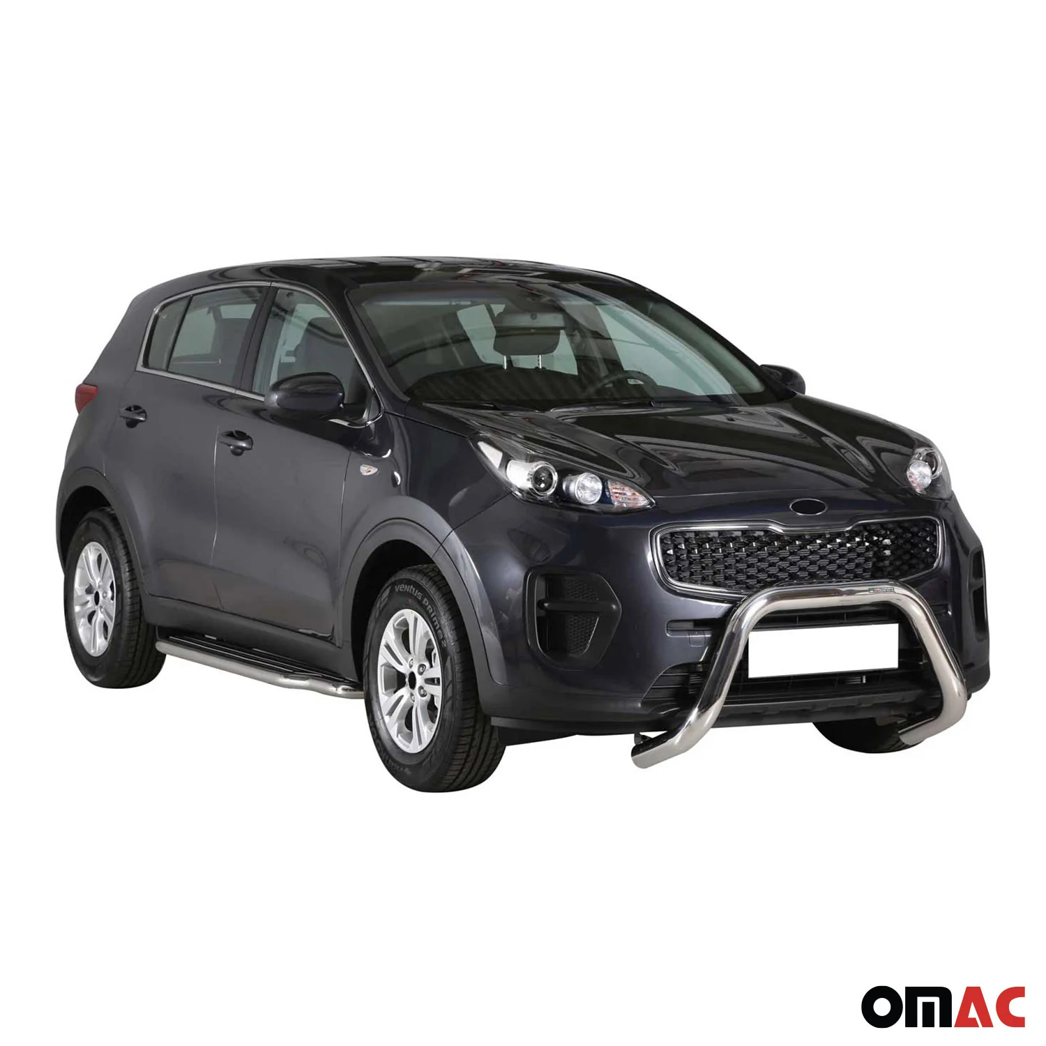 Frontbügel Frontschutzbügel für Kia Sportage 2016-2018 ø76mm Stahl Silber Schutz