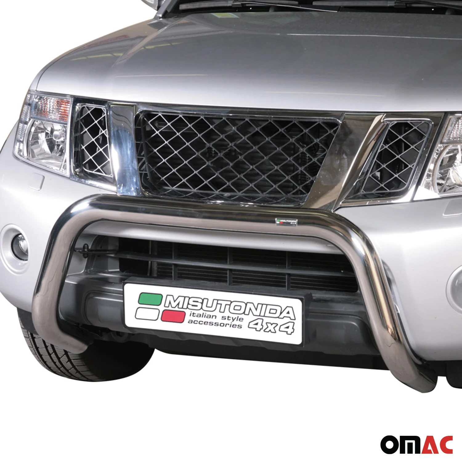 Frontbügel Frontschutzbügel für Nissan Navara 2010-2014 ø76mm Stahl Silber - Image 2