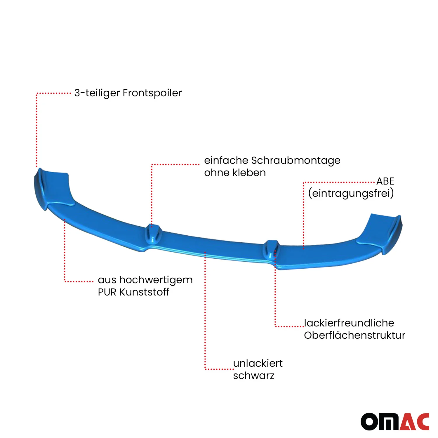 RDX Frontspoiler Vario-X Spoiler für Audi A8 4H0 2011-2023 Schwarz - Image 3